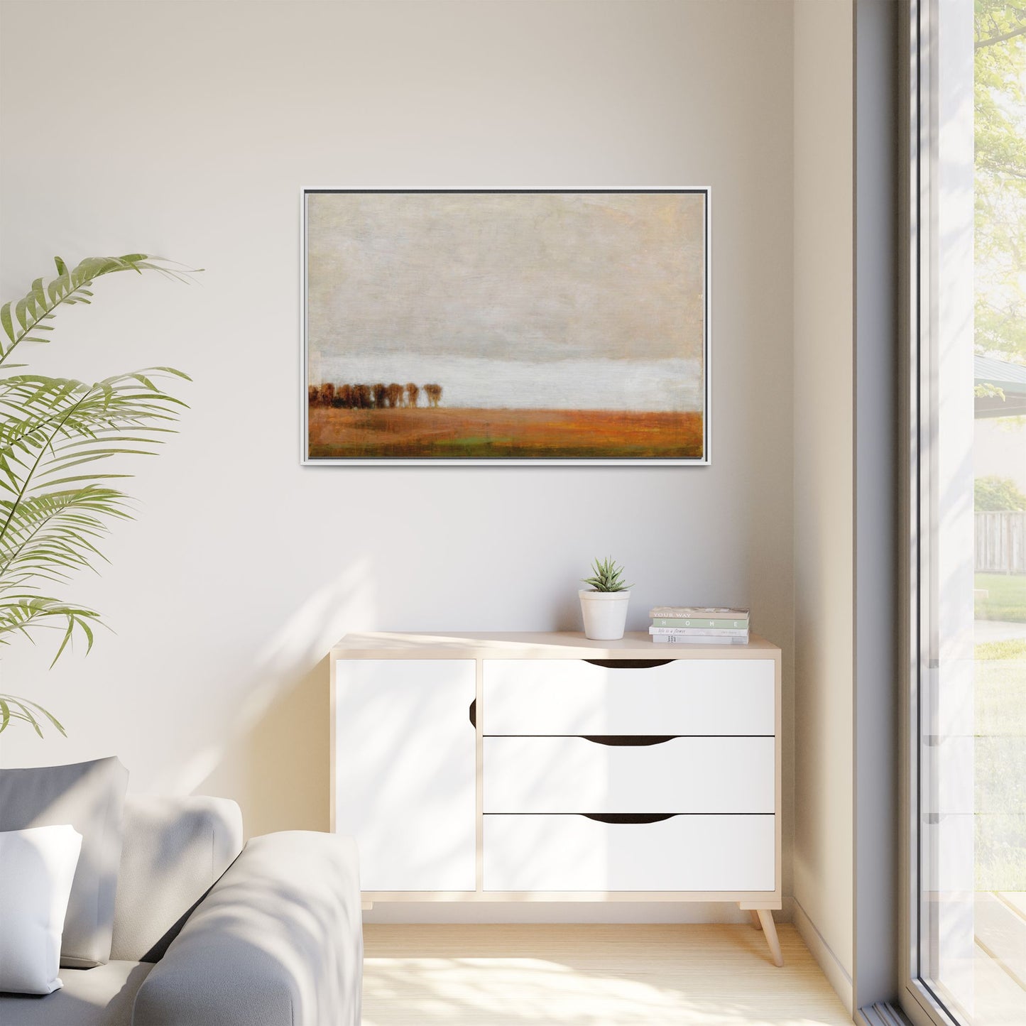 View of Jaegersborg Allé, North of Copenhagen by Vilhelm Hammershøi Framed Matte Canvas Wall Art Print