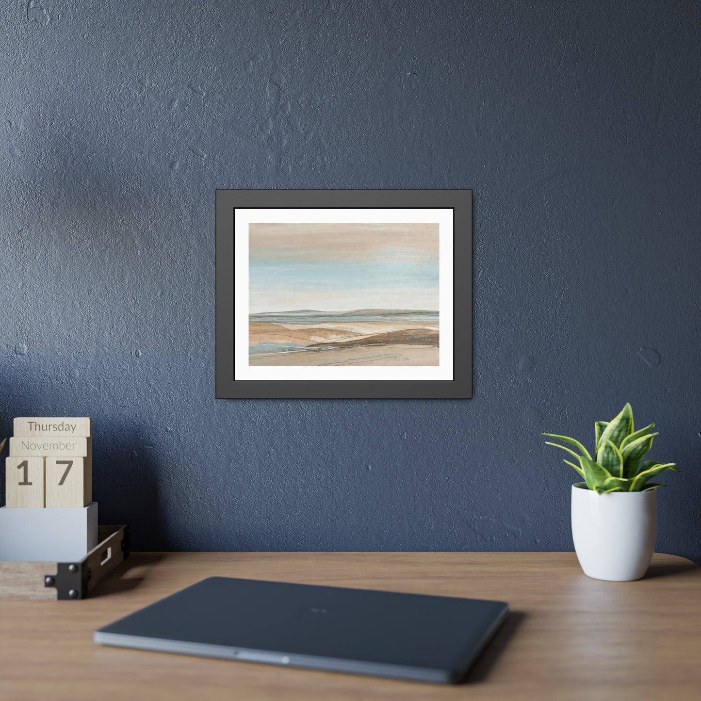 Coastal Pastel Landscape Framed Poster