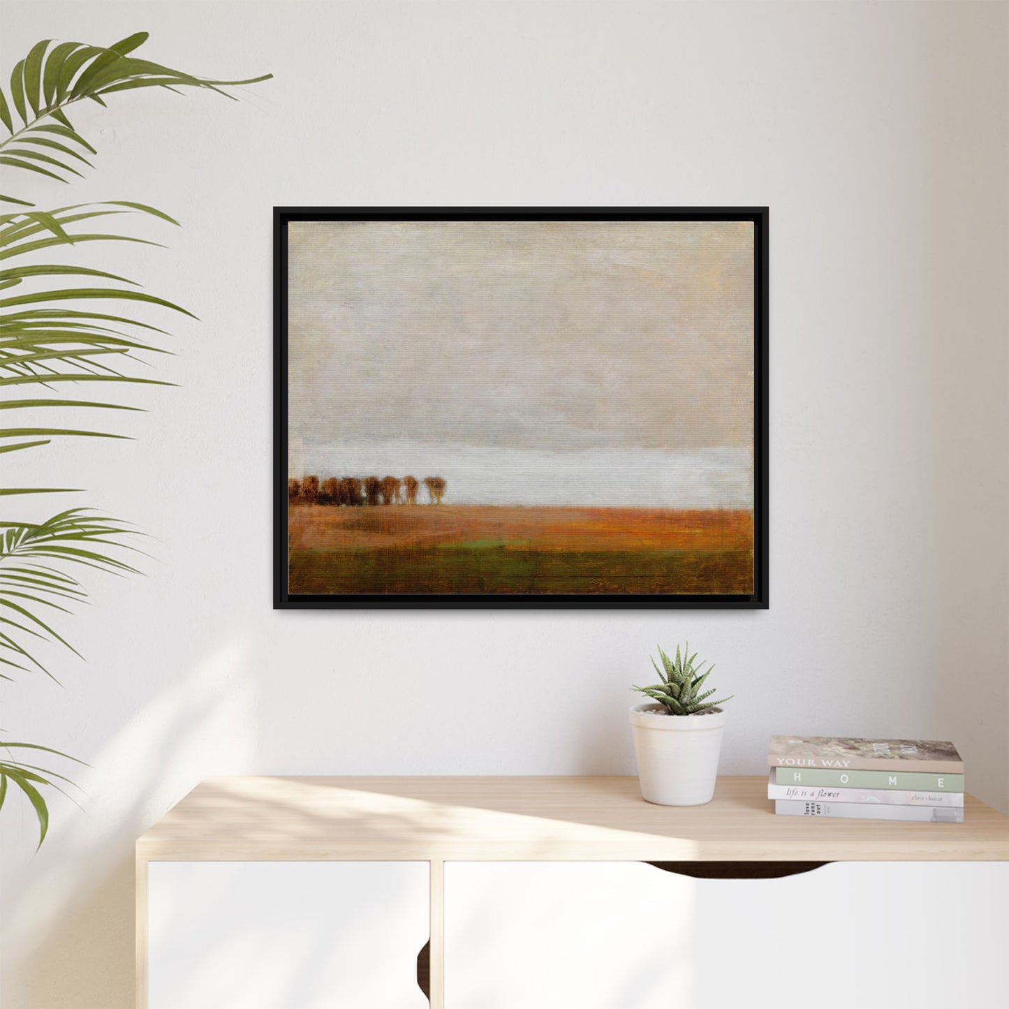 View of Jaegersborg Allé, North of Copenhagen by Vilhelm Hammershøi Framed Matte Canvas Wall Art Print