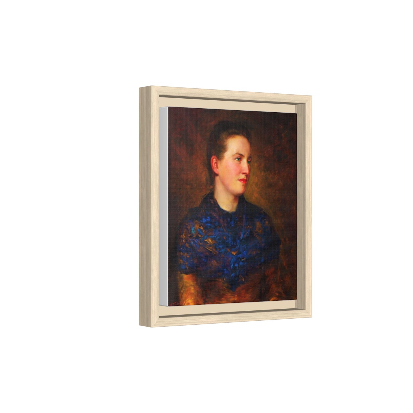 Framed Matte Canvas Portrait Print — Classic Victorian Woman Wall Art
