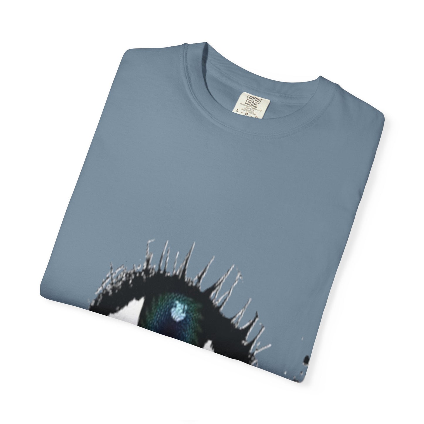 Eye Graphic T-Shirt — Blue Iris Grunge Art Tee