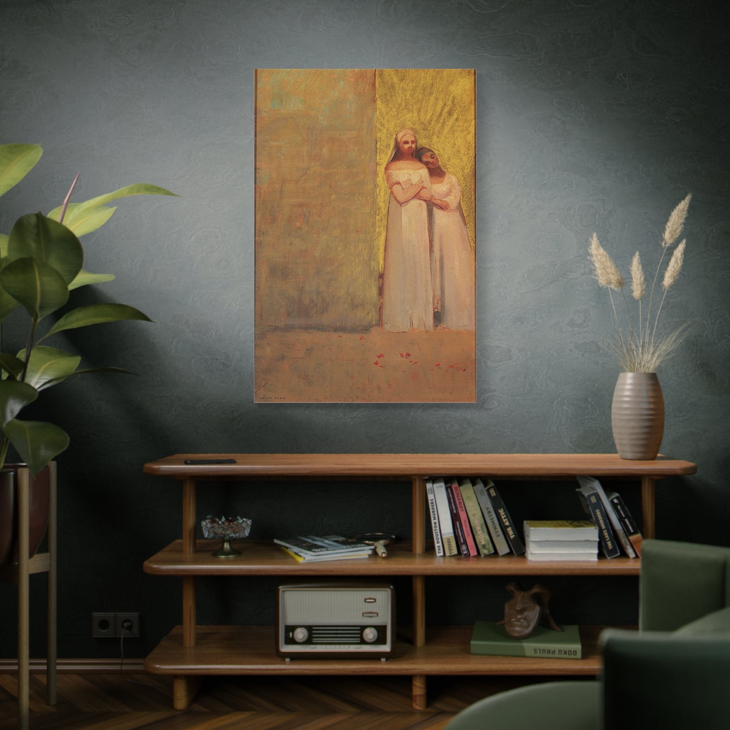 The Two Graces by Odilon Redon Matte Canvas Wall Art Print