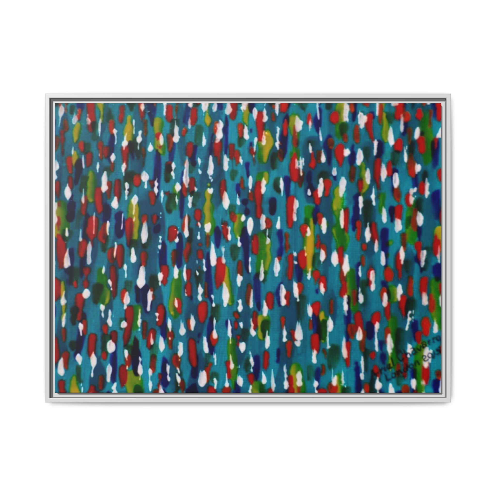Colours Of The Soul Reflecting On Water by Ariel Chavarro Avila Matte Canvas Framed Art