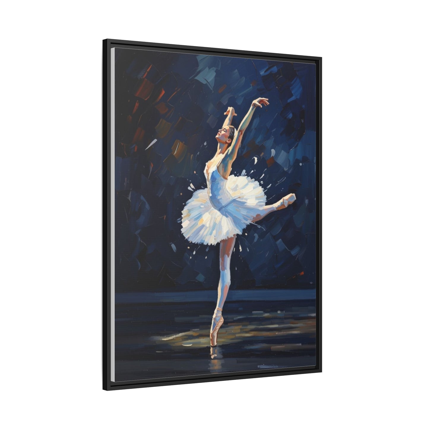 Ballerina Ballet Canvas Print — Framed Matte Wall Art
