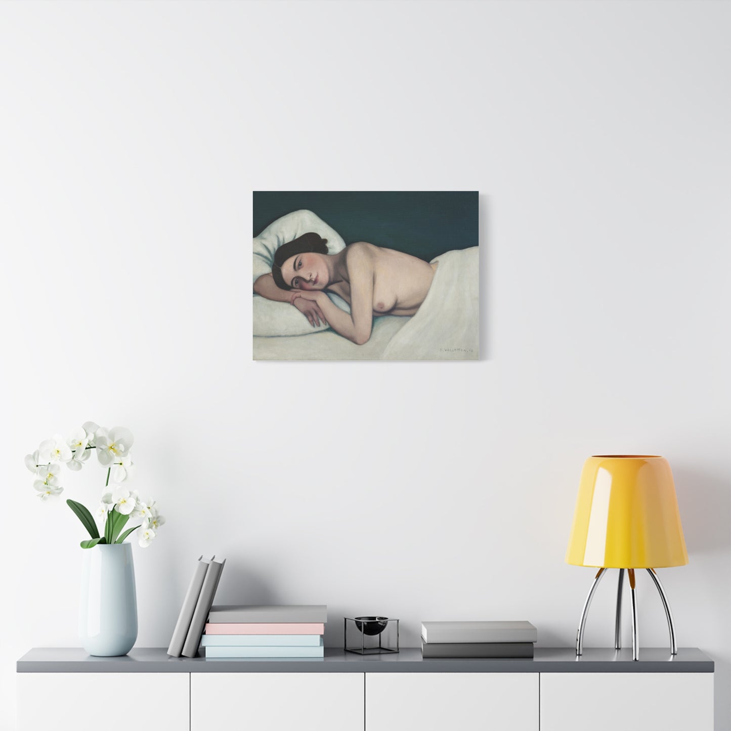 Nu au lit by Félix Vallotto Matte Canvas Wall Art Print