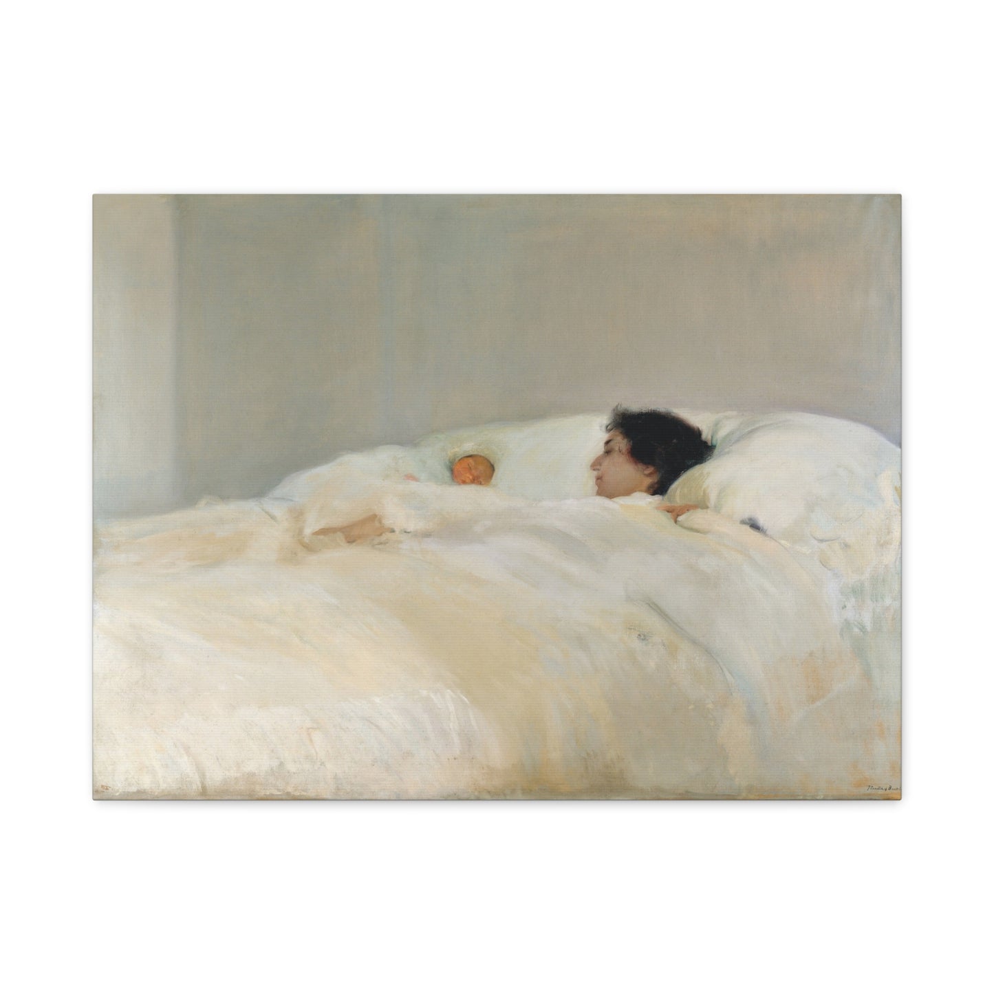 Mother by Joaquin Sorolla y Bastida Art Canvas Print — Serene Nursery Wall Decor