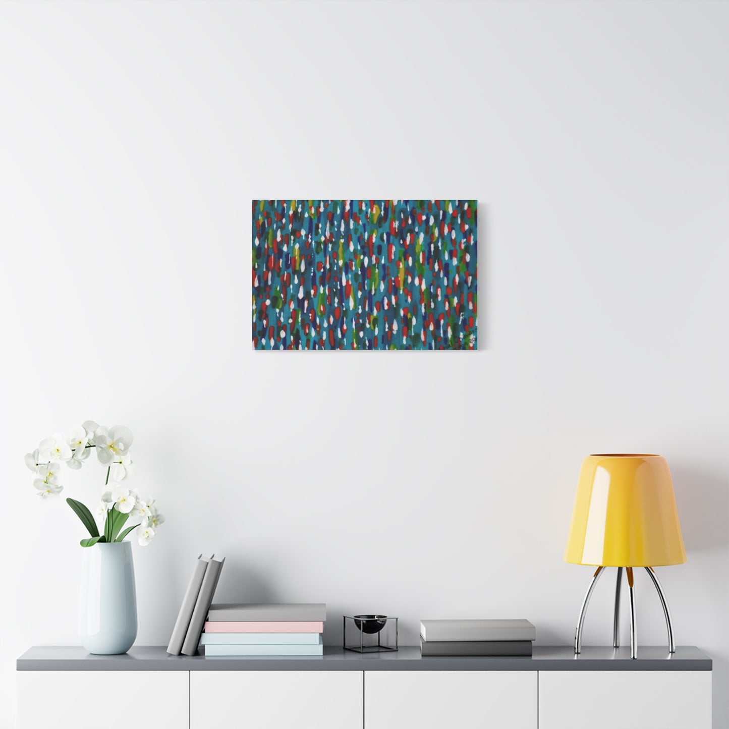 Colours Of The Soul Reflecting On Water by Ariel Chavarro Avila Matte Canvas Wall Art