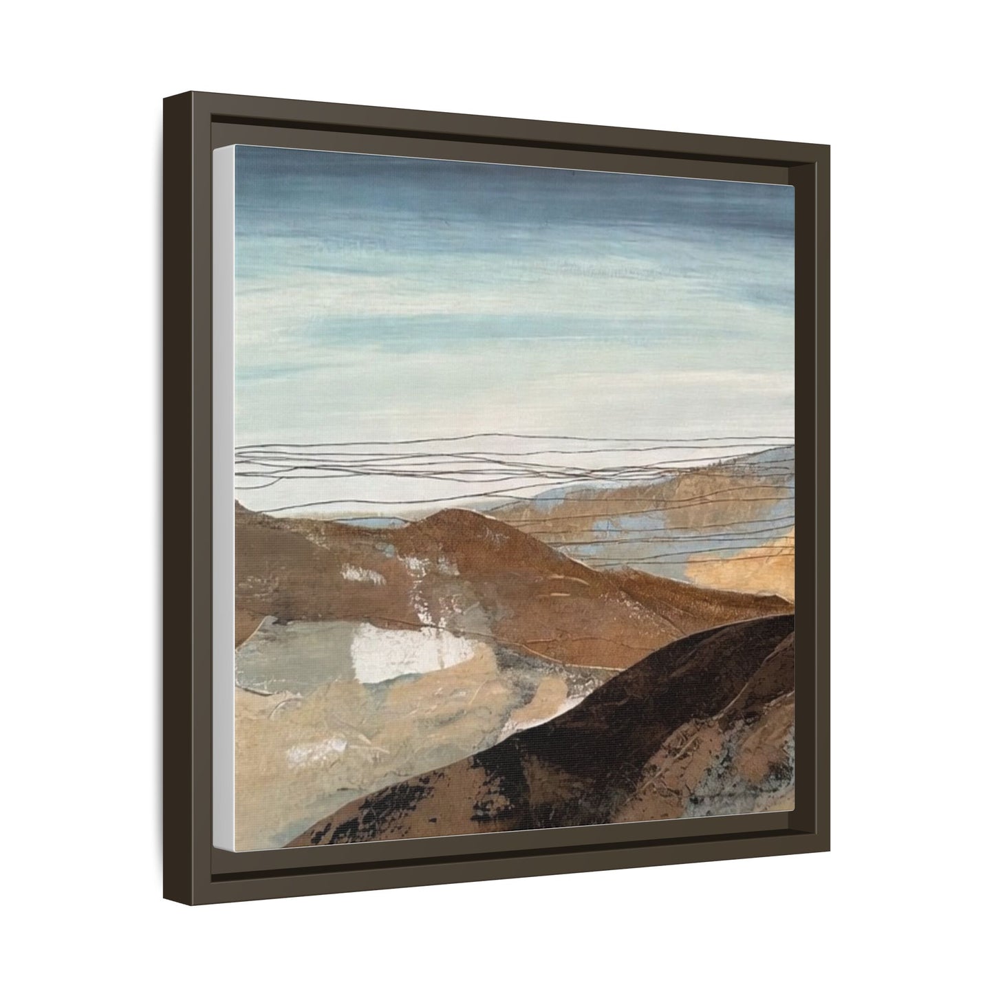 Framed Matte Canvas Art — Serene Abstract Landscape