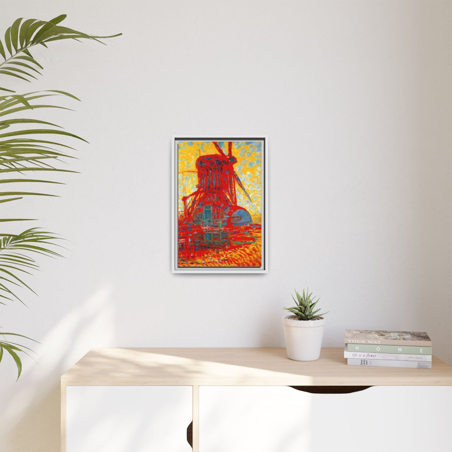 Mill by Sunlight by Piet Mondrian Matte Framed Canvas Wall Art Print