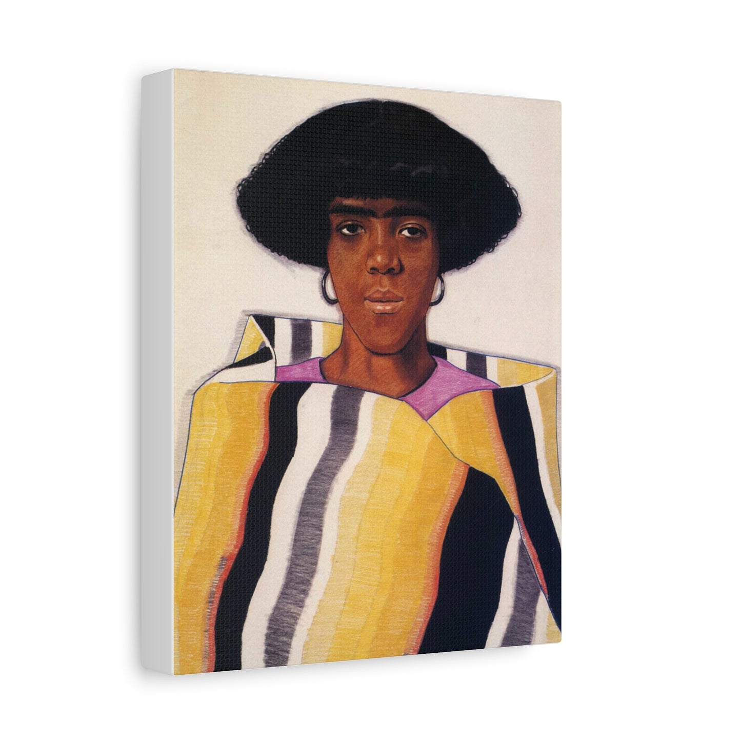 Portrait of an African American Woman by Winold Reiss Portrait Canvas Print — Matte Stretched