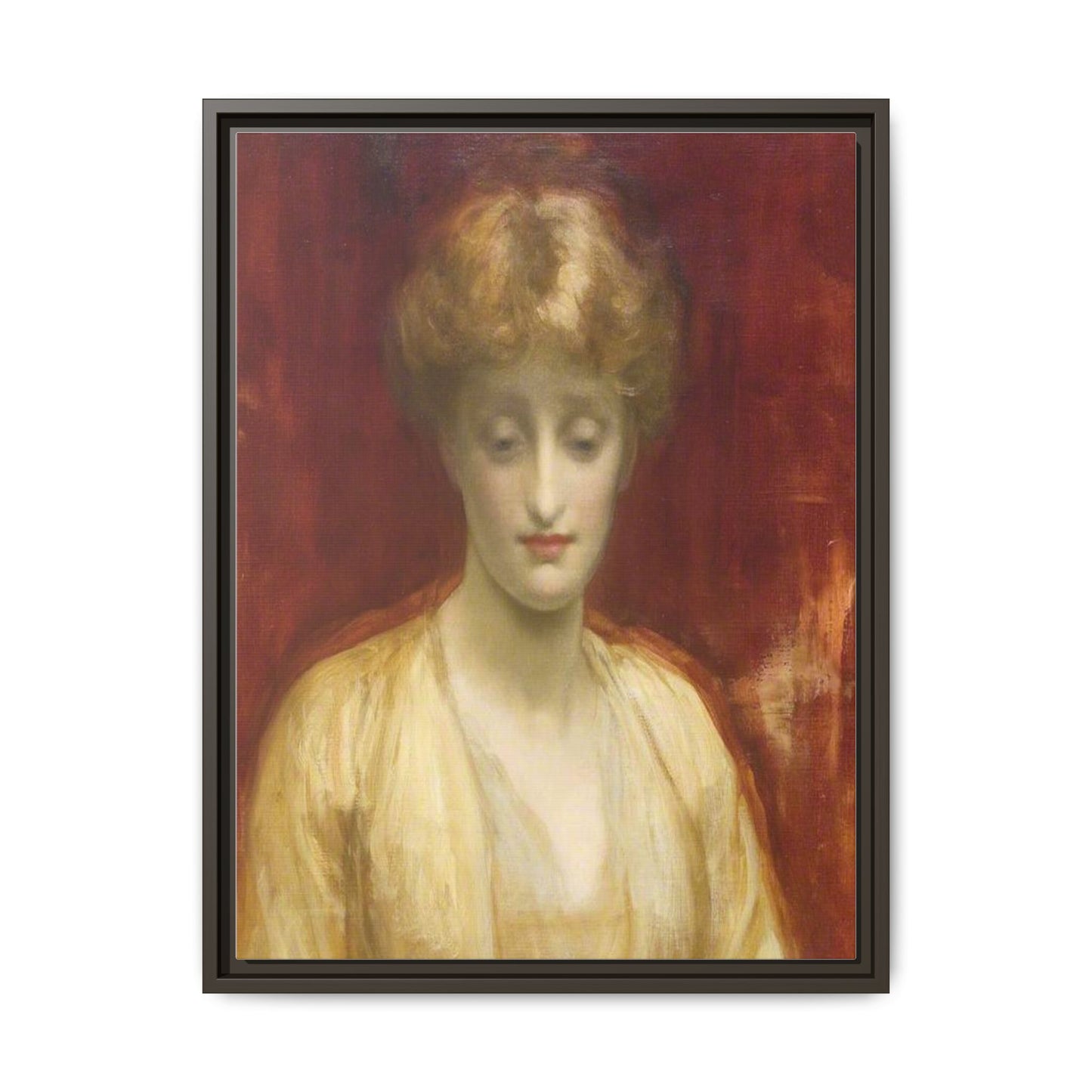 Mrs Williams by Lord Frederic Leighton Framed Matte Canvas Portrait Wall Art Print