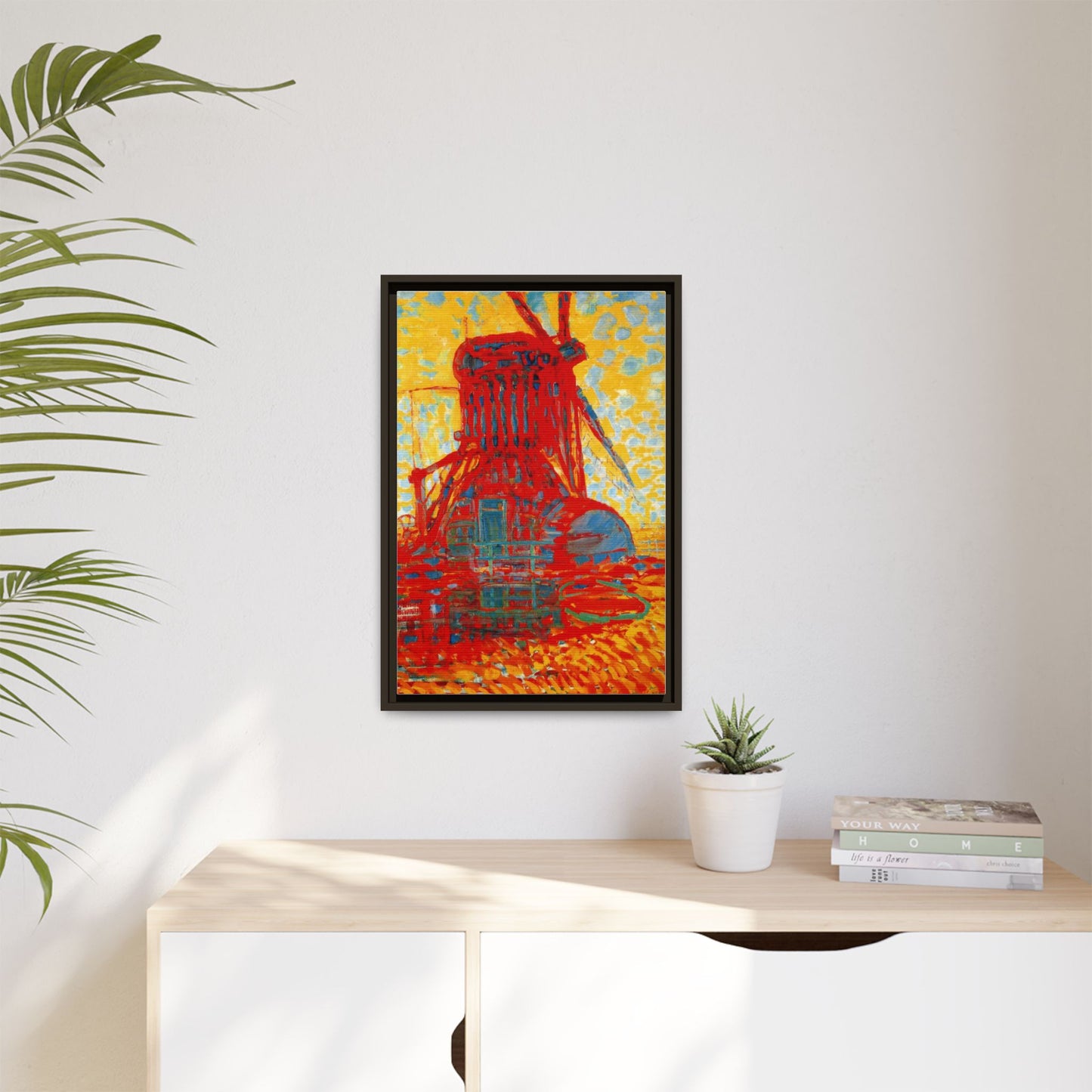 Mill by Sunlight by Piet Mondrian Matte Framed Canvas Wall Art Print