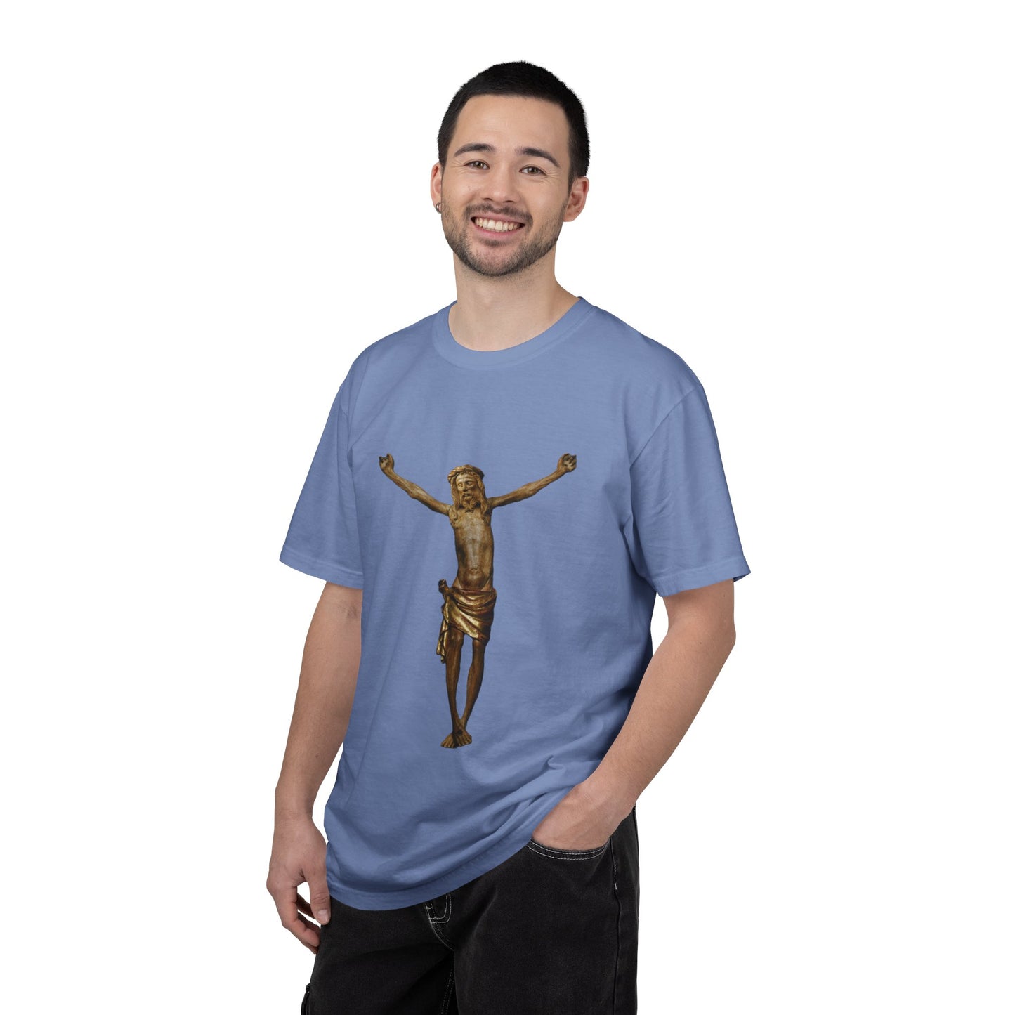 Unisex Christ on the cross Garment-Dyed T-shirt