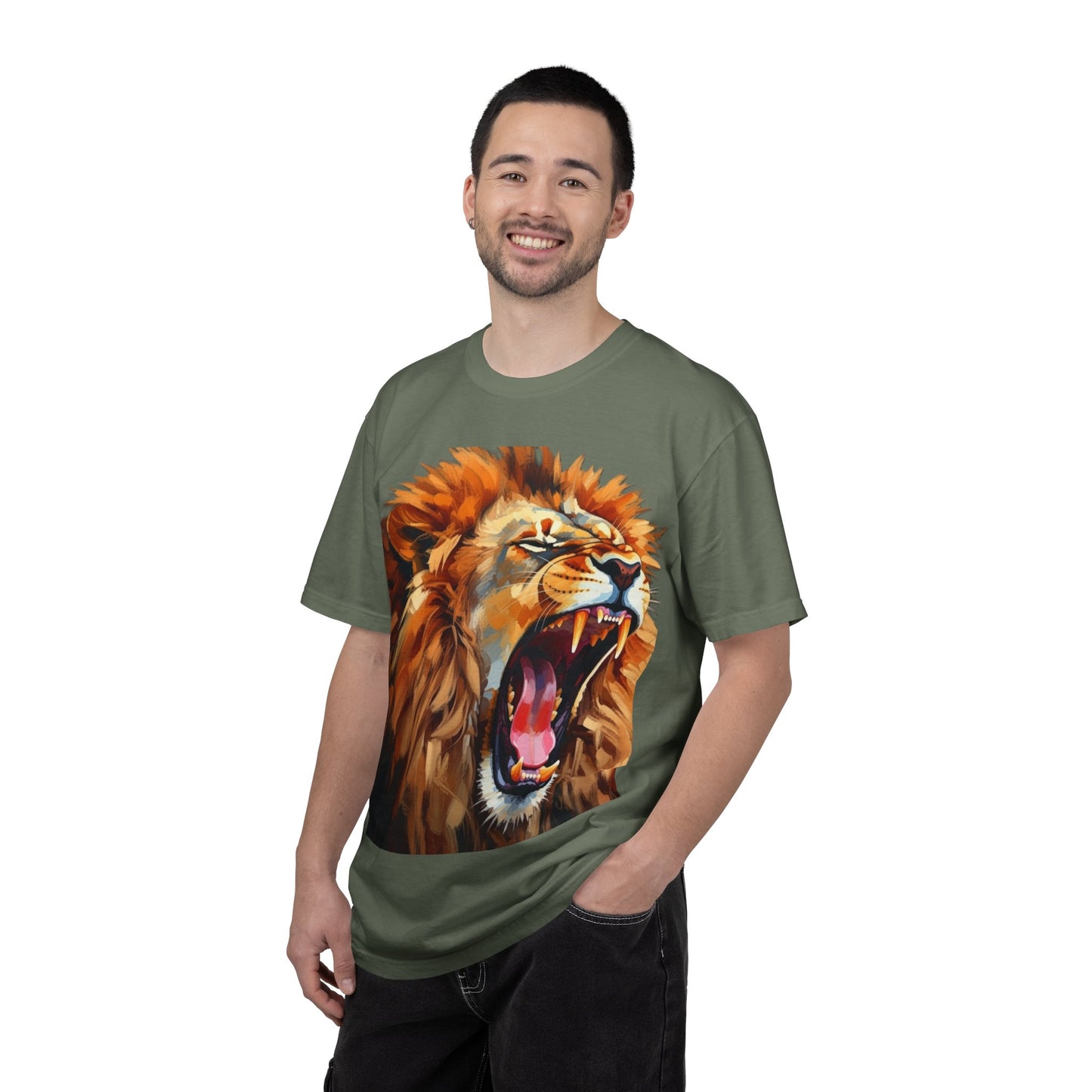 Roaring Lion T-Shirt Bold Wildlife Graphic Tee