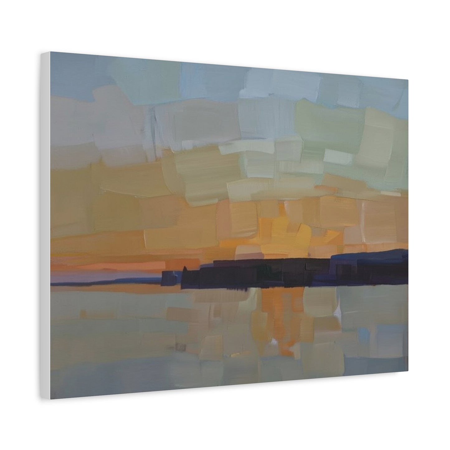 Abstract Sunset Landscape Canvas Print  Matte Stretched 1.25"