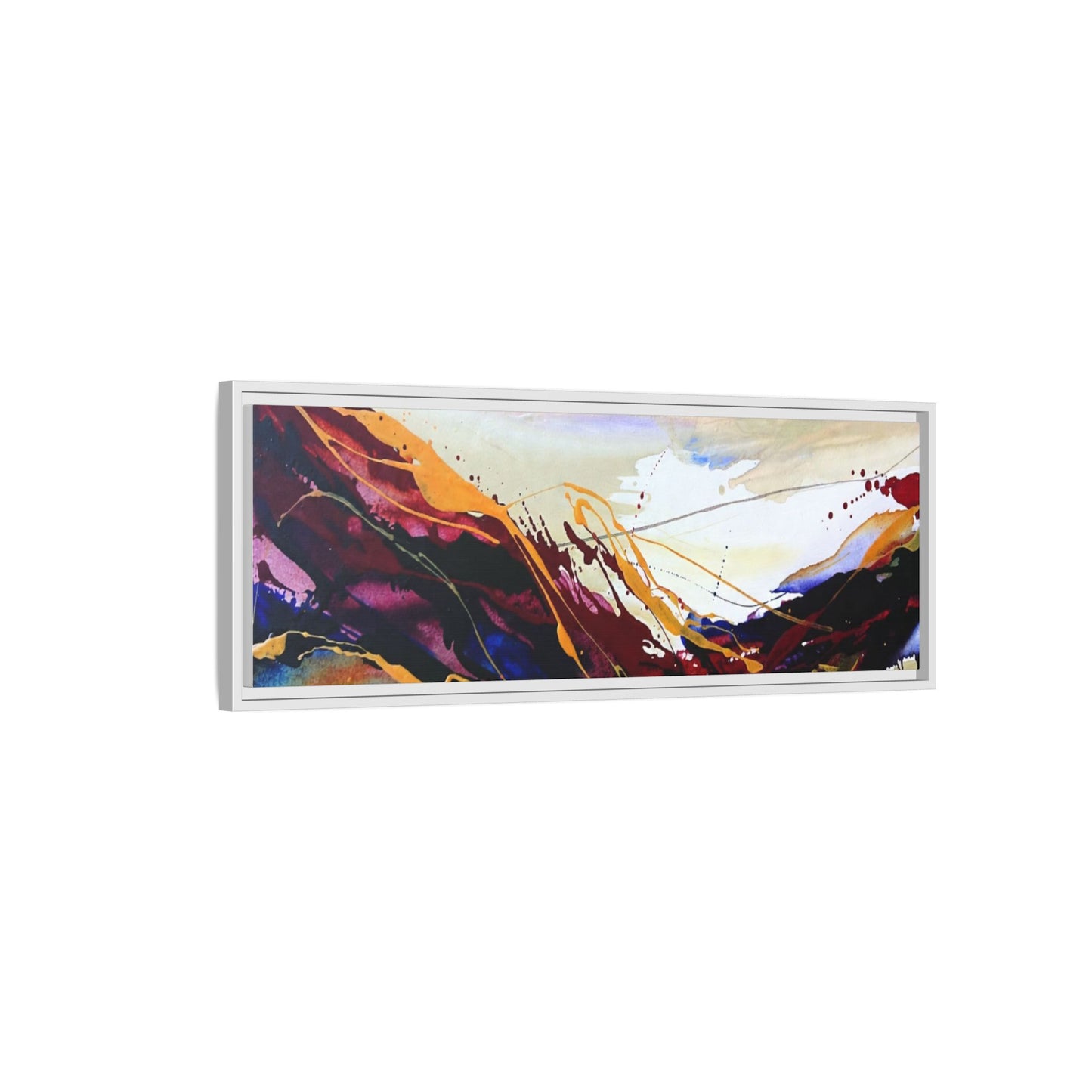Abstract Flow Matte Canvas Framed Wall Art