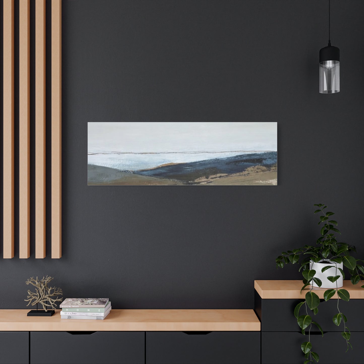 Abstract Coastal Landscape Canvas — Stretched Matte Wall Art
