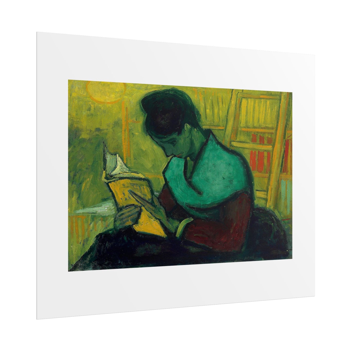 Une liseuse de romans by Vincent Van Gogh Wall Art Print