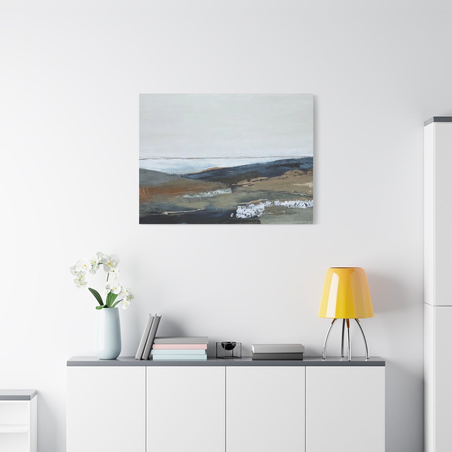 Abstract Coastal Landscape Canvas — Stretched Matte Wall Art