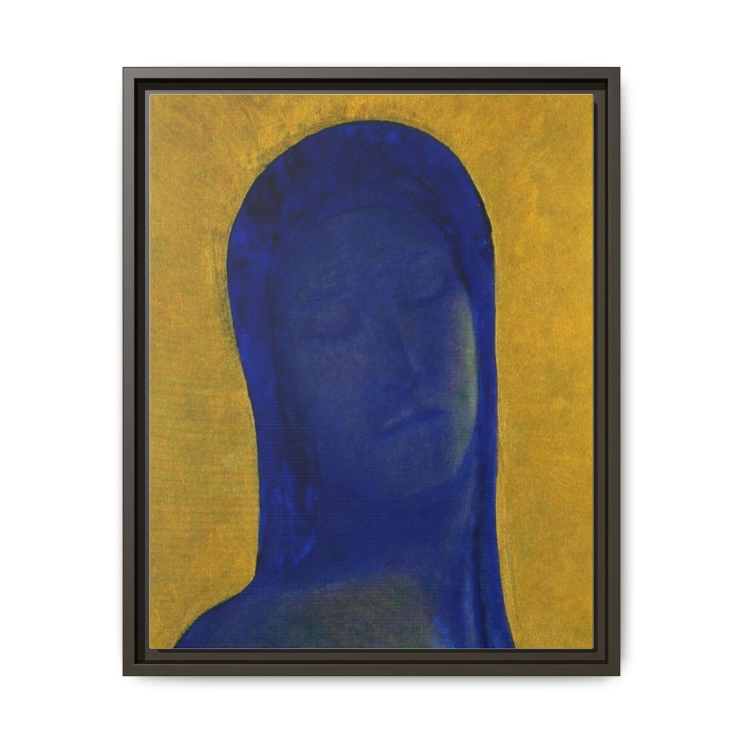 Closed Eyes by Odilon Redon Framed Matte Canvas Wall Art Print