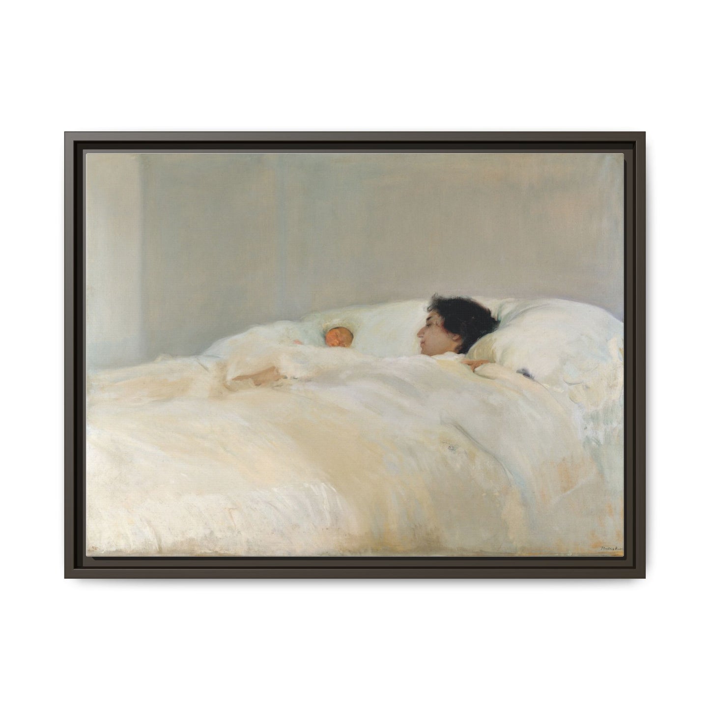 Mother by Joaquin Sorolla y Bastida Framed Matte Canvas Wall Art Print