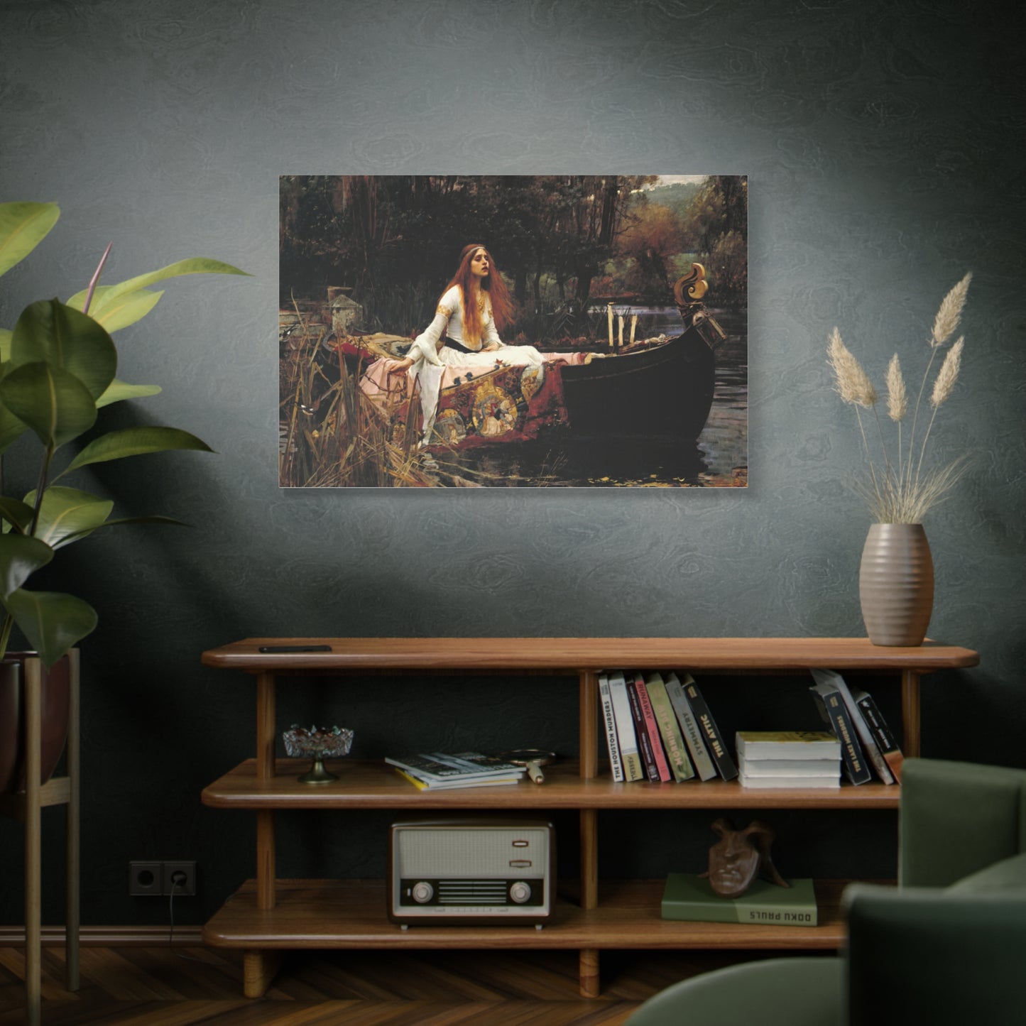 The Lady of Shalott by John William Waterhouse Matte Canvas Wall Art Print