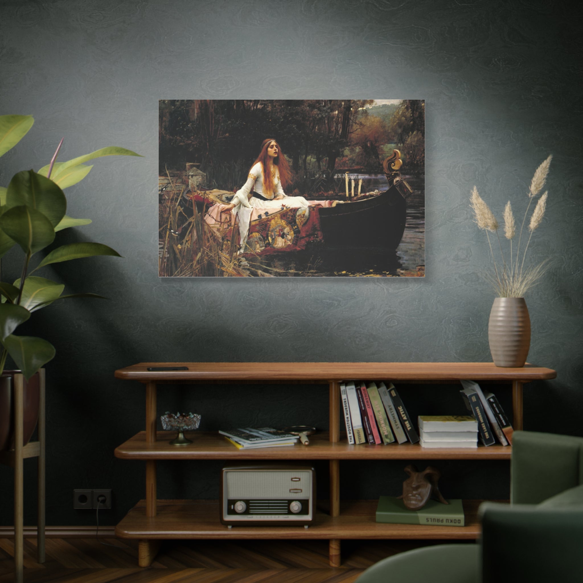 The Lady of Shalott by John William Waterhouse Matte Canvas Wall Art Print