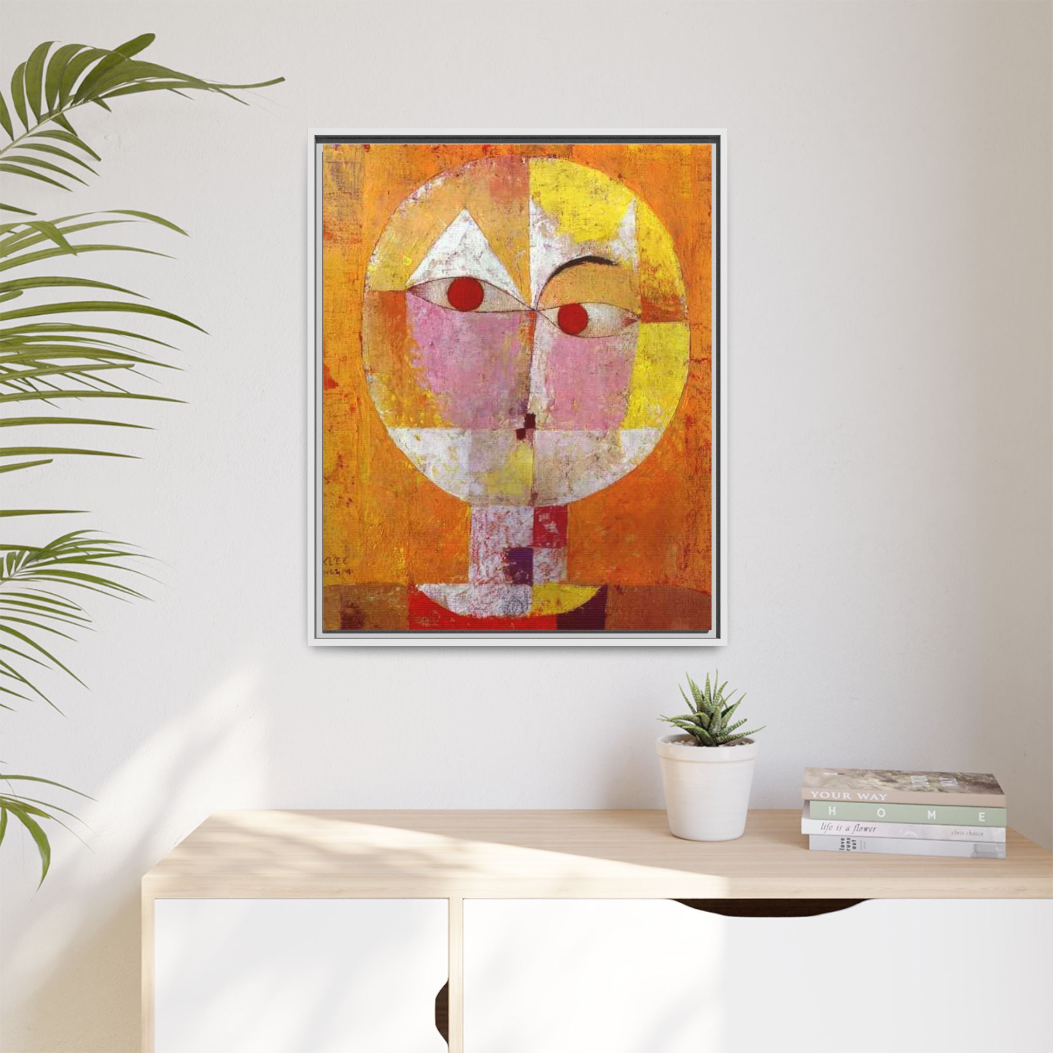 Senecio II by Paul Klee Canvas Framed Wall Art Print