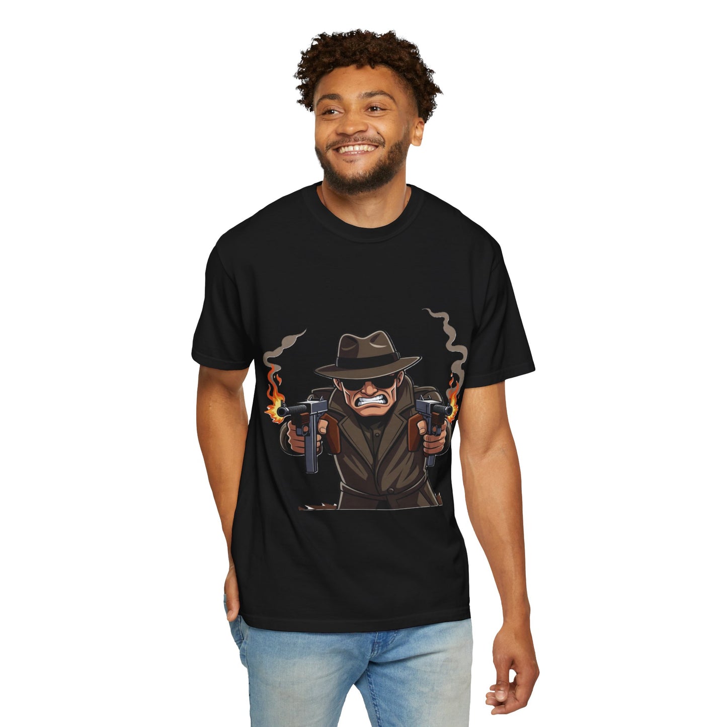 Vintage Gangster Shooter T-Shirt – Retro Mobster Graphic Tee