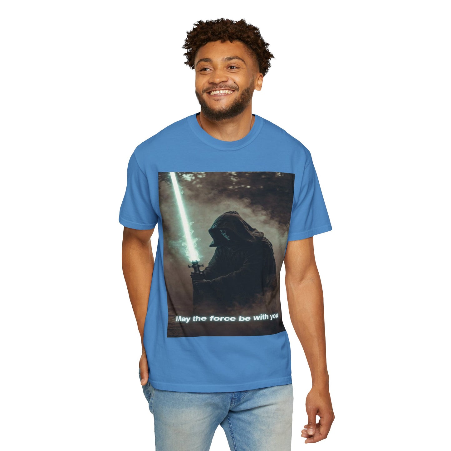 T-Shirt — 'May the force be with you' Lightsaber Sci‑Fi Graphic Tee