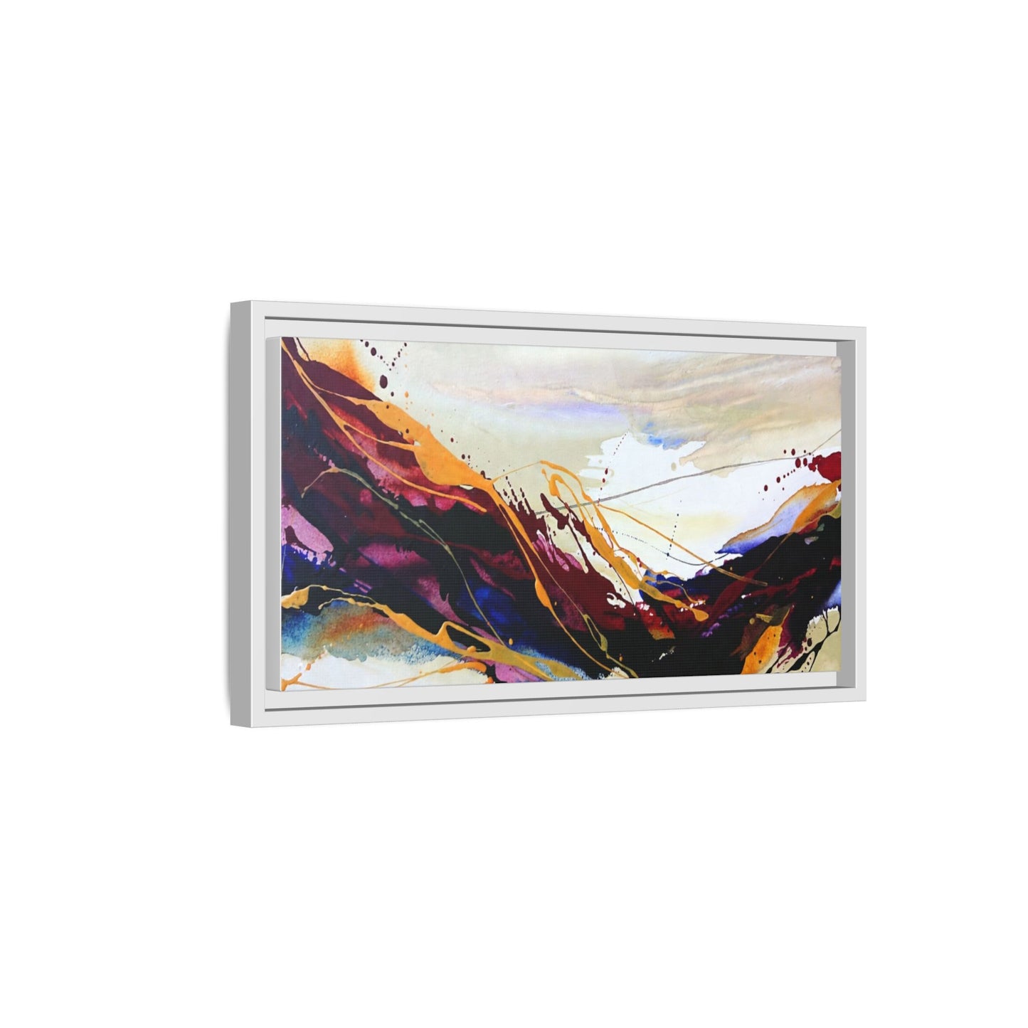 Abstract Flow Matte Canvas Framed Wall Art