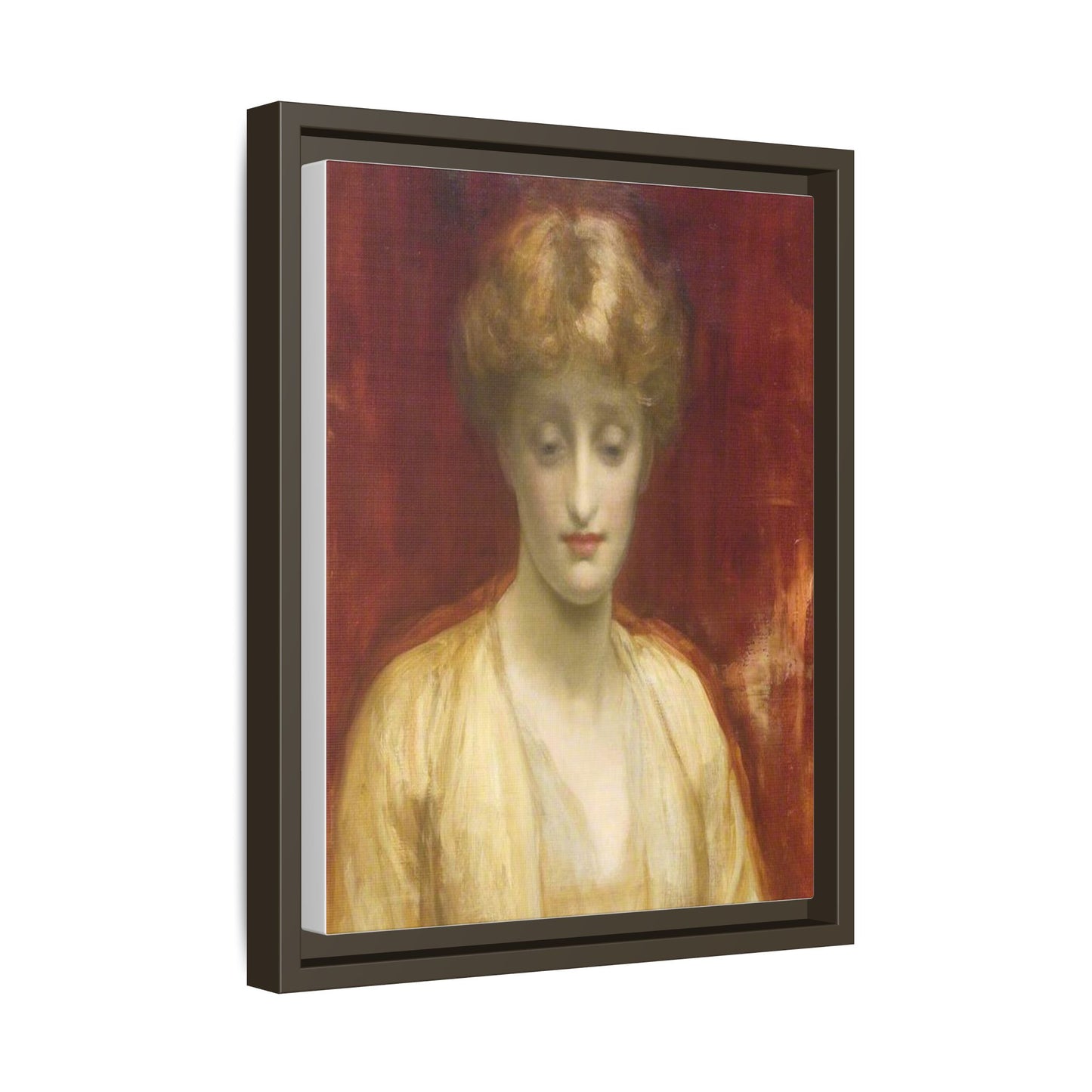 Mrs Williams by Lord Frederic Leighton Framed Matte Canvas Portrait Wall Art Print