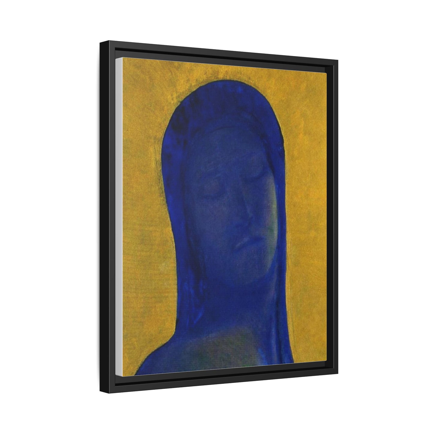 Closed Eyes by Odilon Redon Framed Matte Canvas Wall Art Print