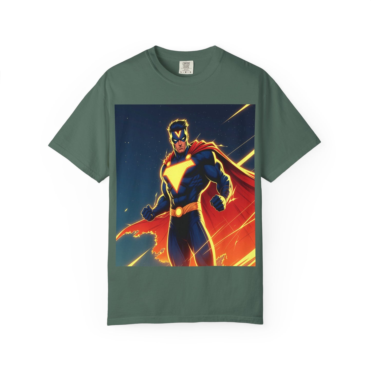 Superhero Graphic T-Shirt – Bold Cape Hero Design