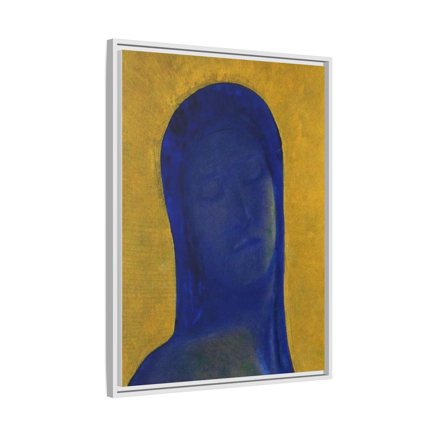 Closed Eyes by Odilon Redon Framed Matte Canvas Wall Art Print