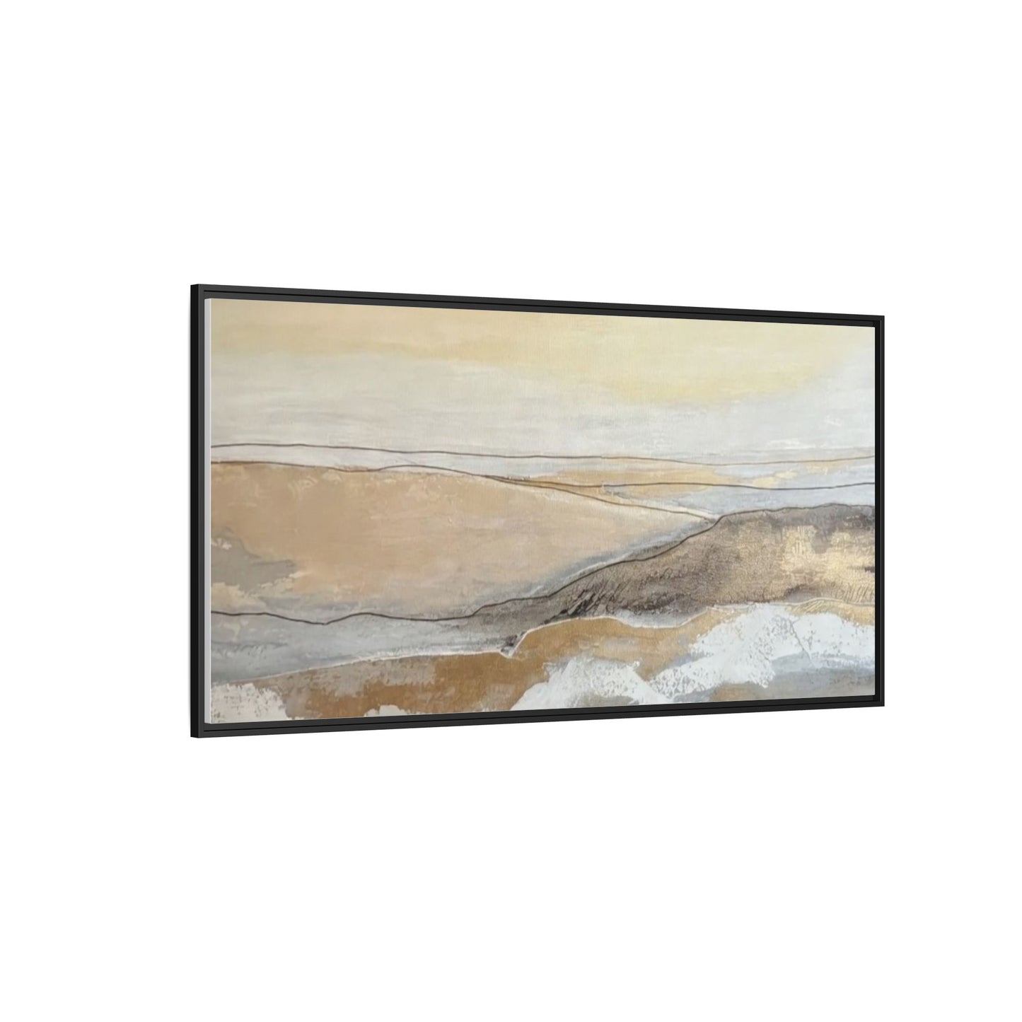 Framed Abstract Coastal Landscape Matte Canvas Wall Art