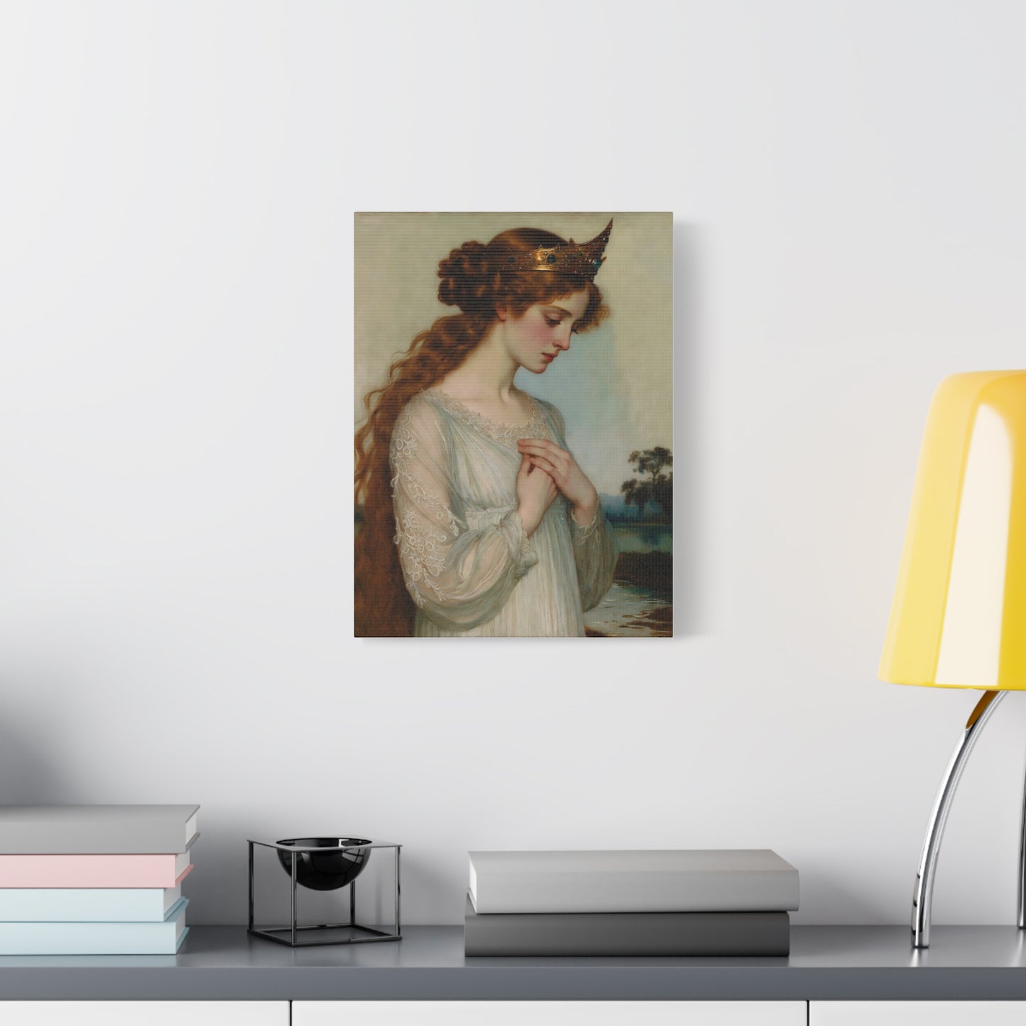 Vintage Romantic Princess Painting — Matte Canvas Wall Art