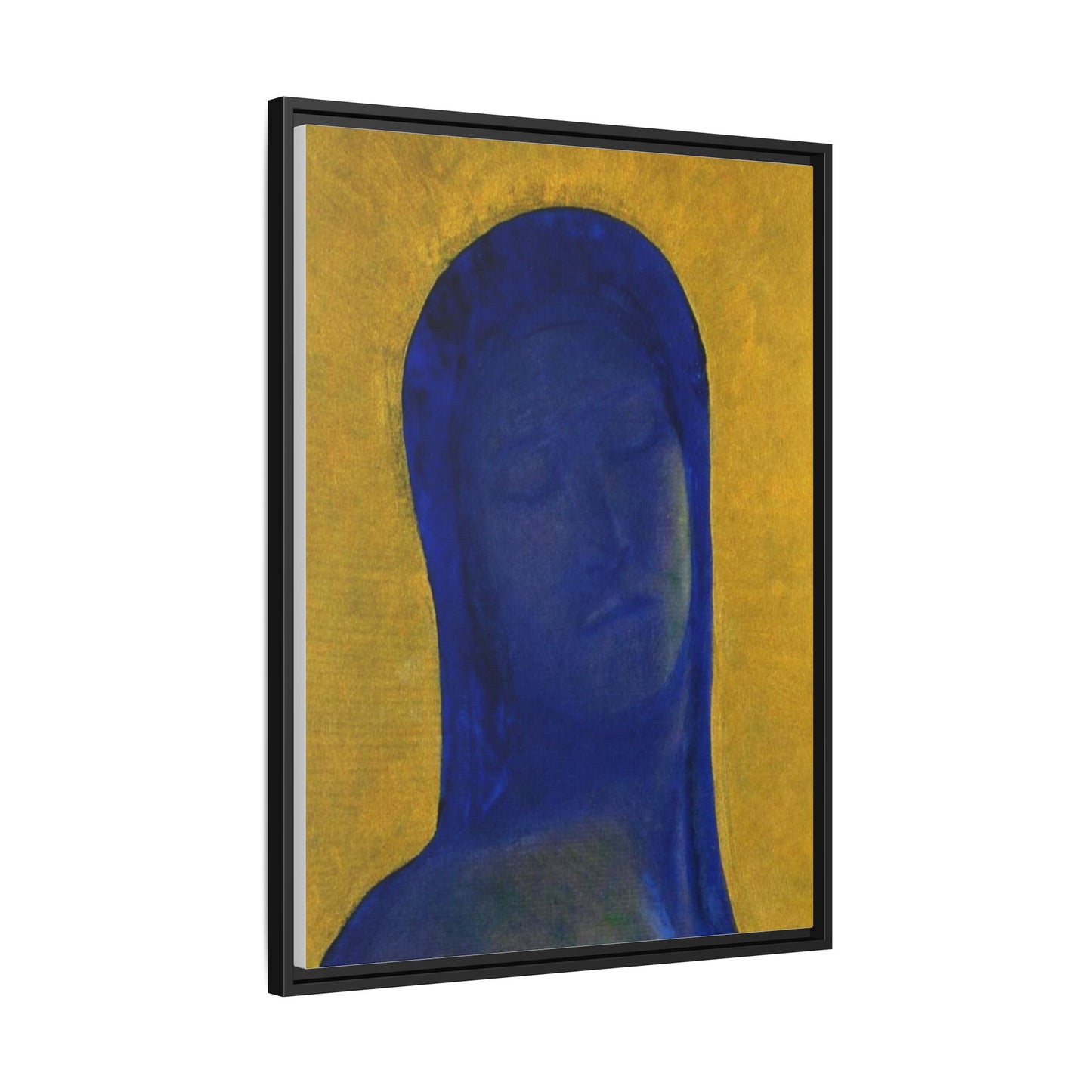 Closed Eyes by Odilon Redon Framed Matte Canvas Wall Art Print