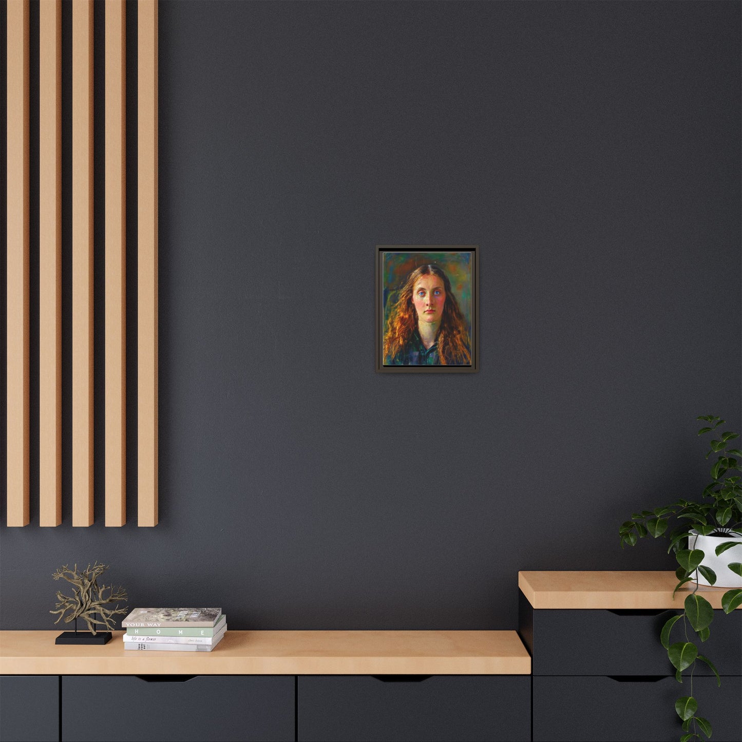 Framed Matte Canvas Print — Vintage Portrait Art