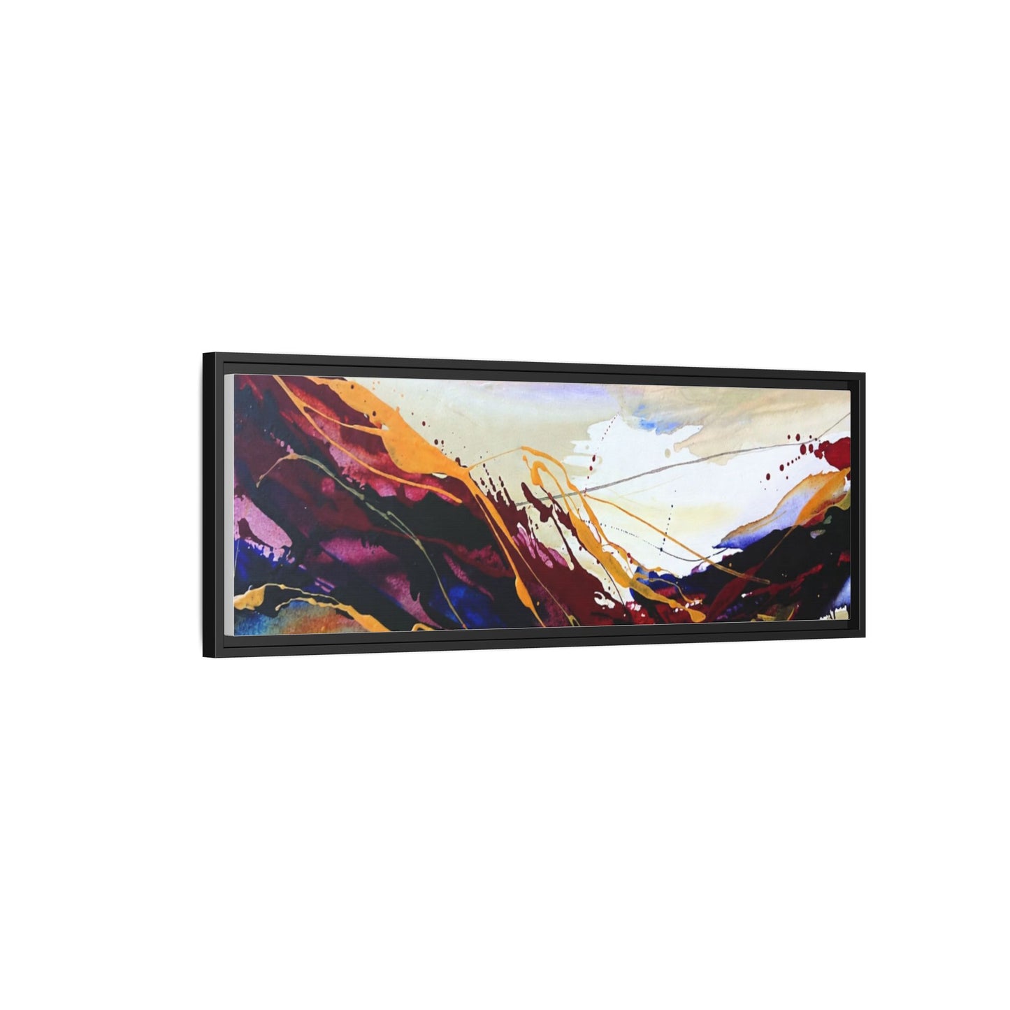 Abstract Flow Matte Canvas Framed Wall Art