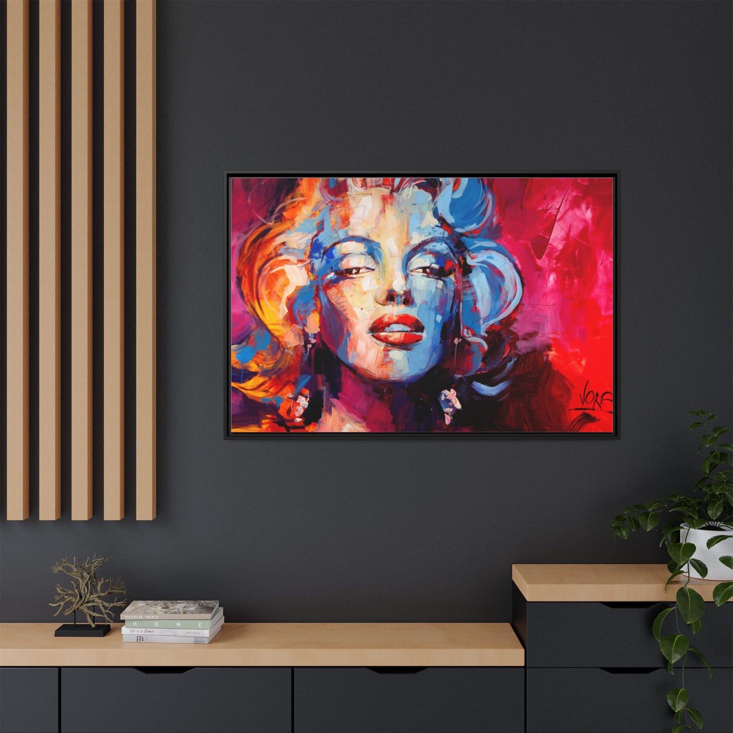 Marilyn Monroe attributed to Voke Matte Canvas Framed Wall Art