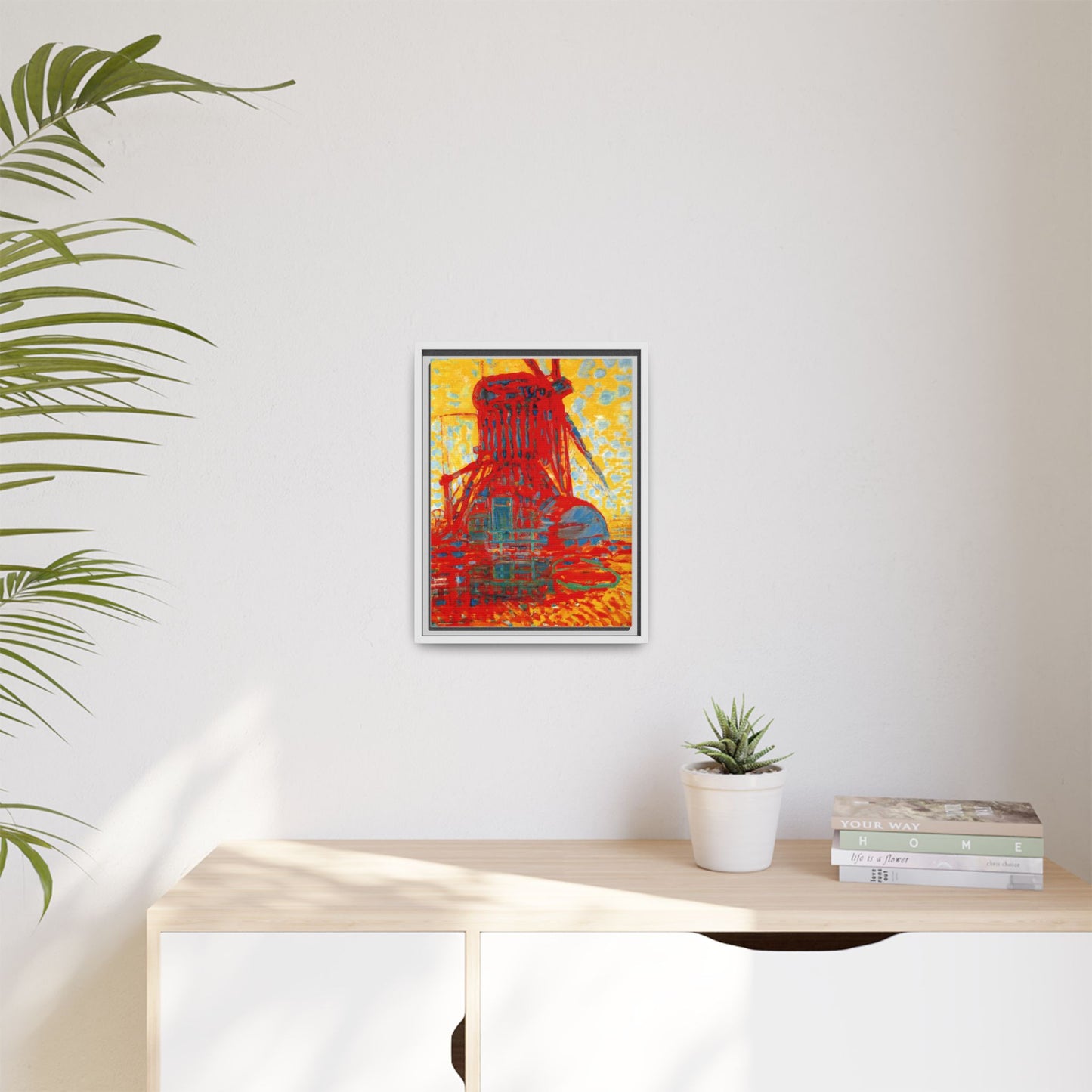Mill by Sunlight by Piet Mondrian Matte Framed Canvas Wall Art Print
