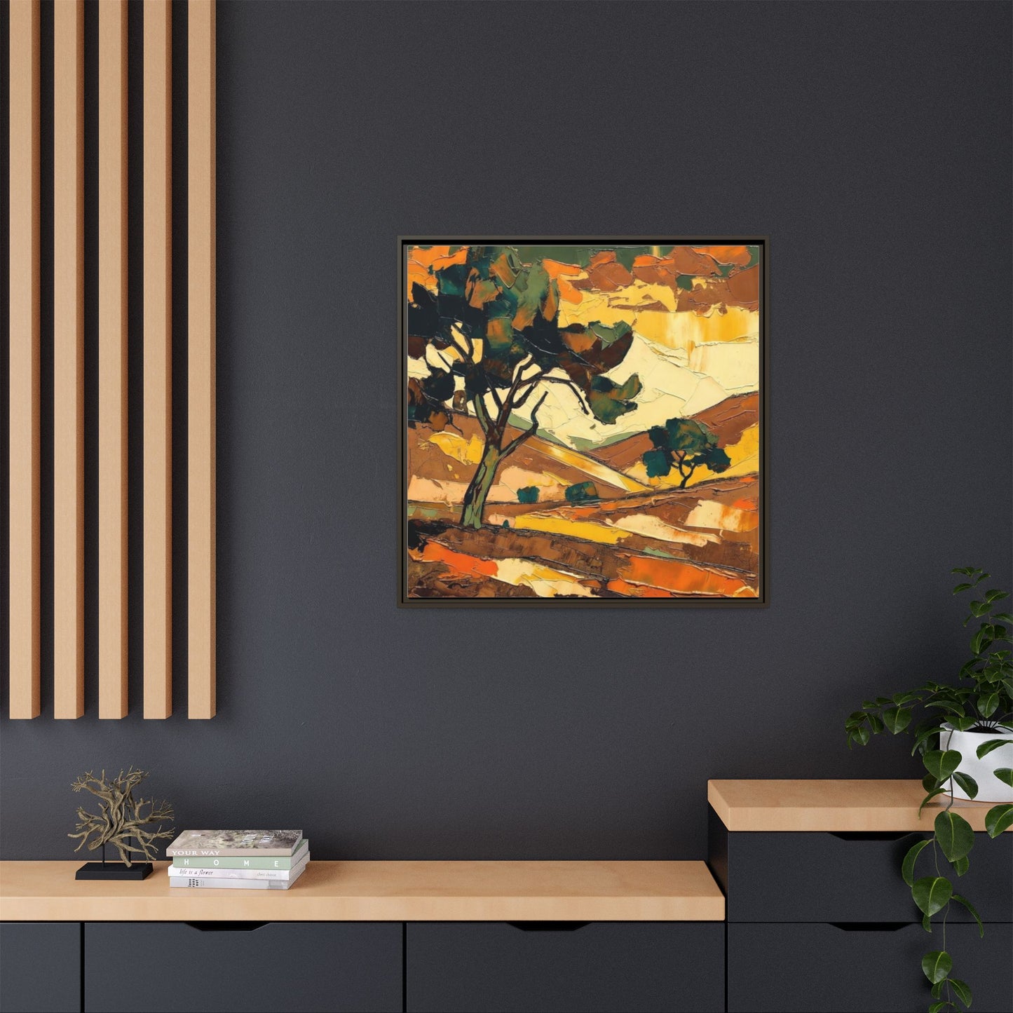 Framed Matte Canvas Landscape Art Print