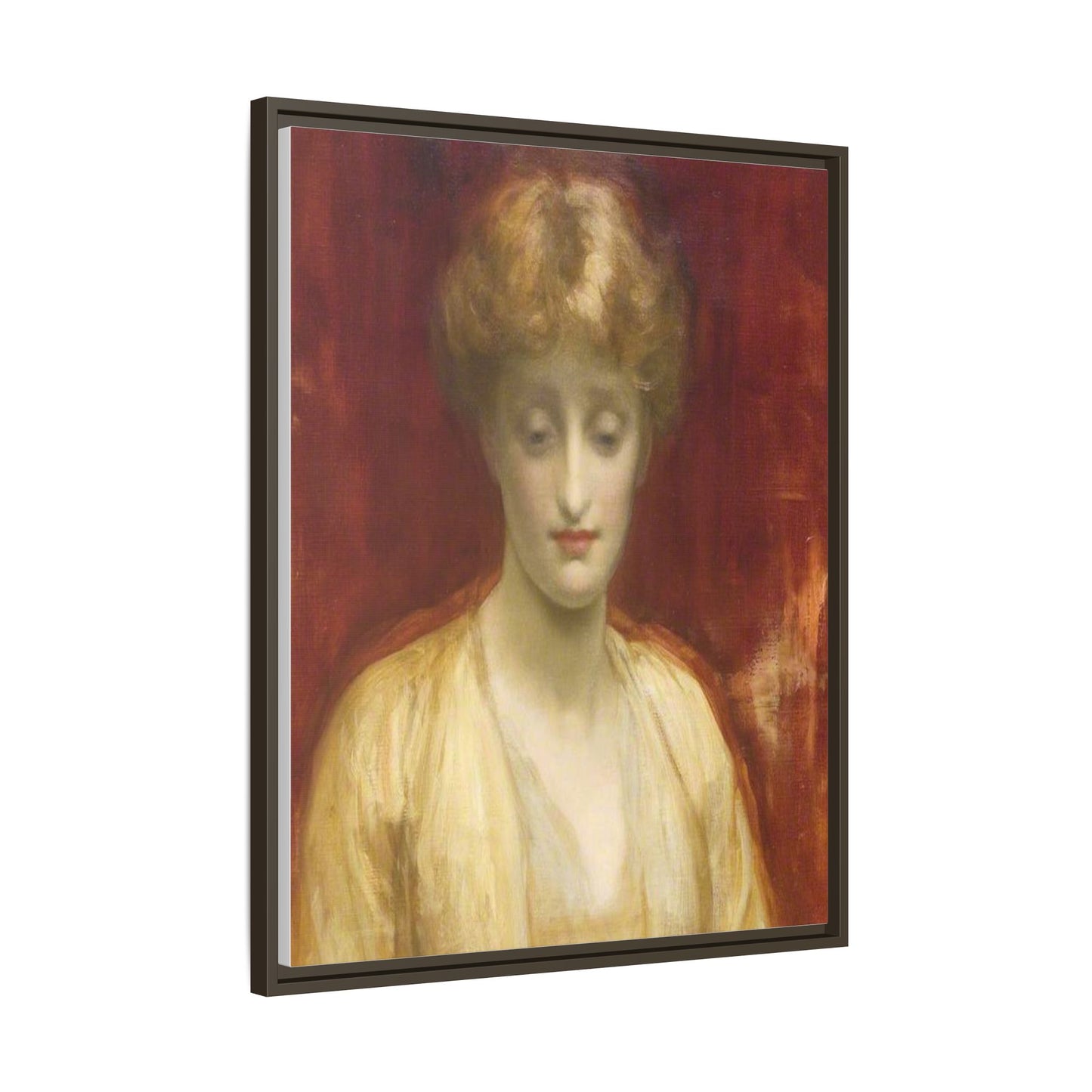 Mrs Williams by Lord Frederic Leighton Framed Matte Canvas Portrait Wall Art Print