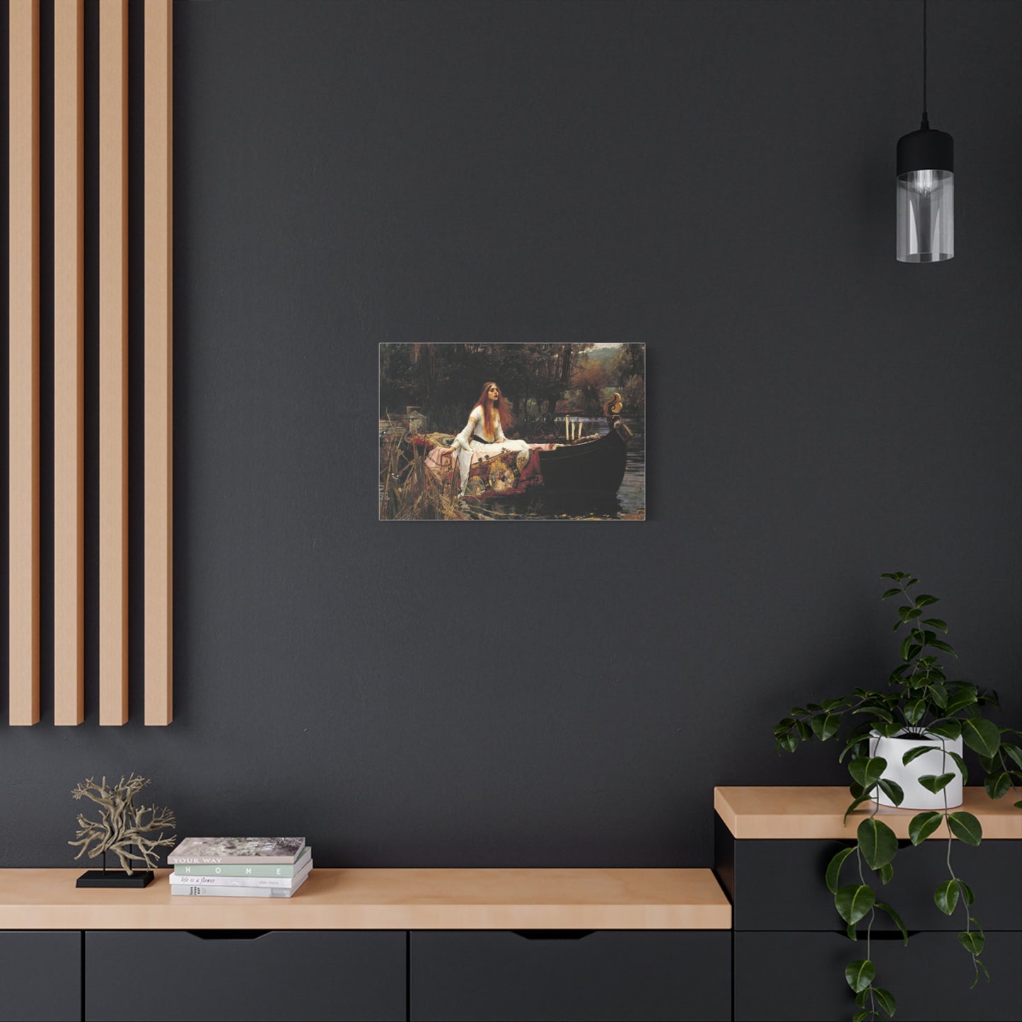 The Lady of Shalott by John William Waterhouse Matte Canvas Wall Art Print