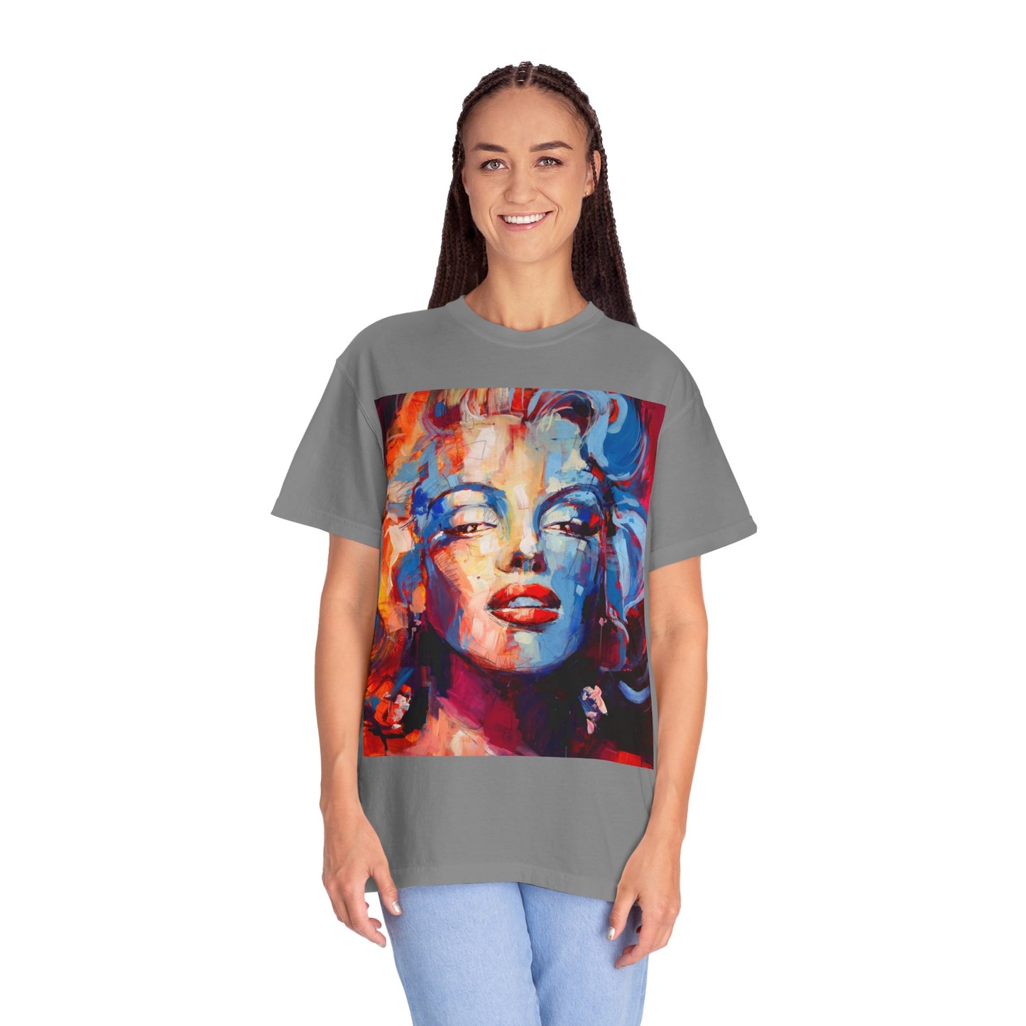 Artistic Pop Portrait T-Shirt — Colorful Marilyn-Inspired Graphic Tee