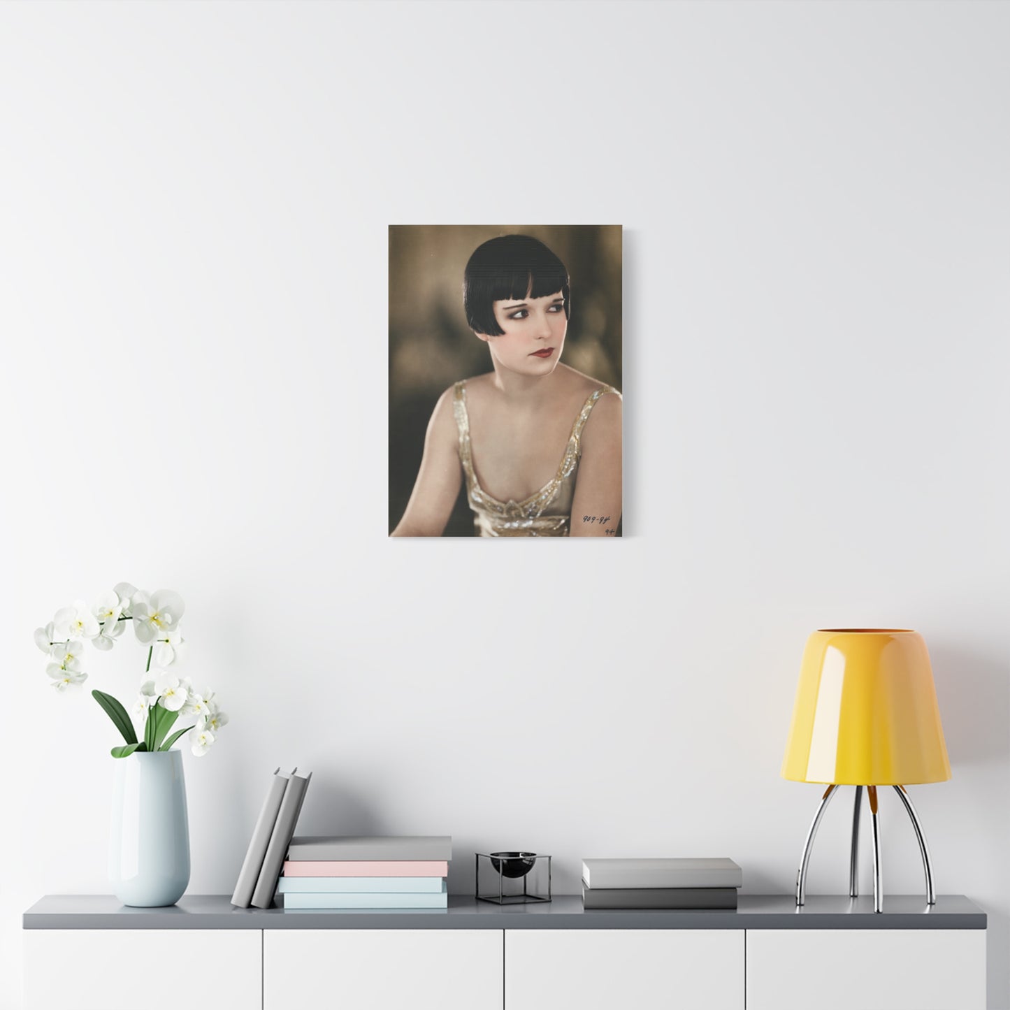 Vintage 1920s Louise Brooks Portrait Matte Canvas Print — Stretched Wall Art