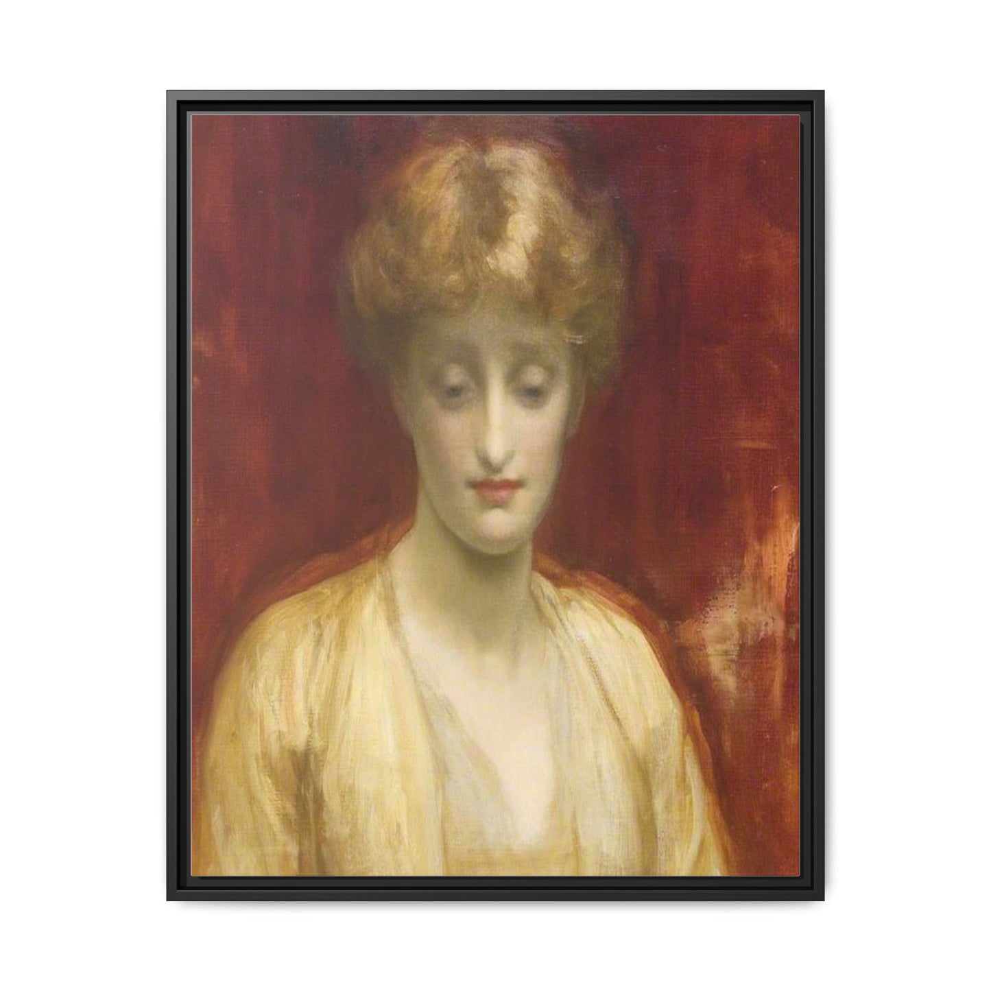 Mrs Williams by Lord Frederic Leighton Framed Matte Canvas Portrait Wall Art Print