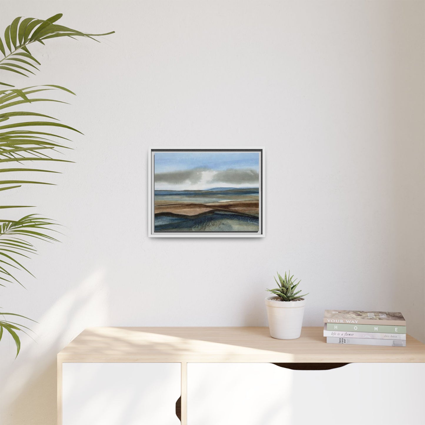 Matte Canvas Landscape, Framed (Multi-color)