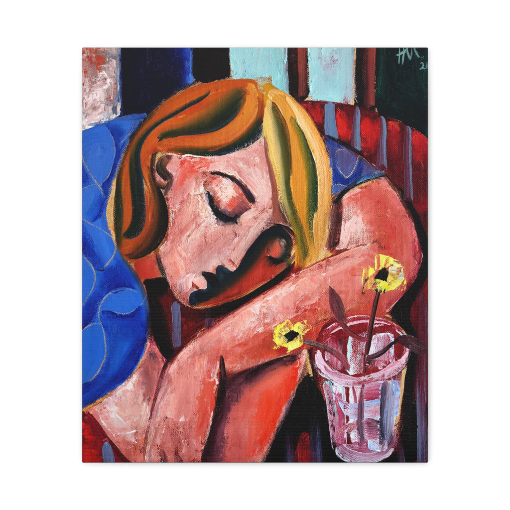 When she finally woke the world around her had changed unrecognizably by Hennie Niemann jnr Canvas Wall Art Print